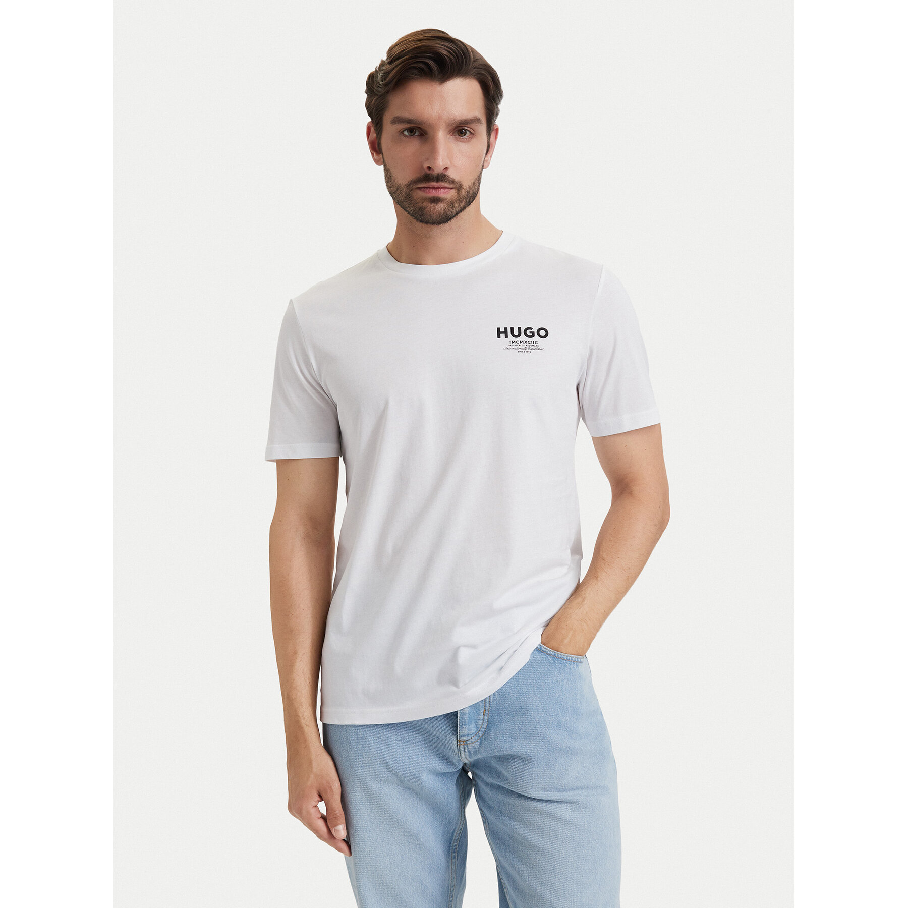 HUGO T-Shirt Nesptee 50572740 Weiß Regular Fit