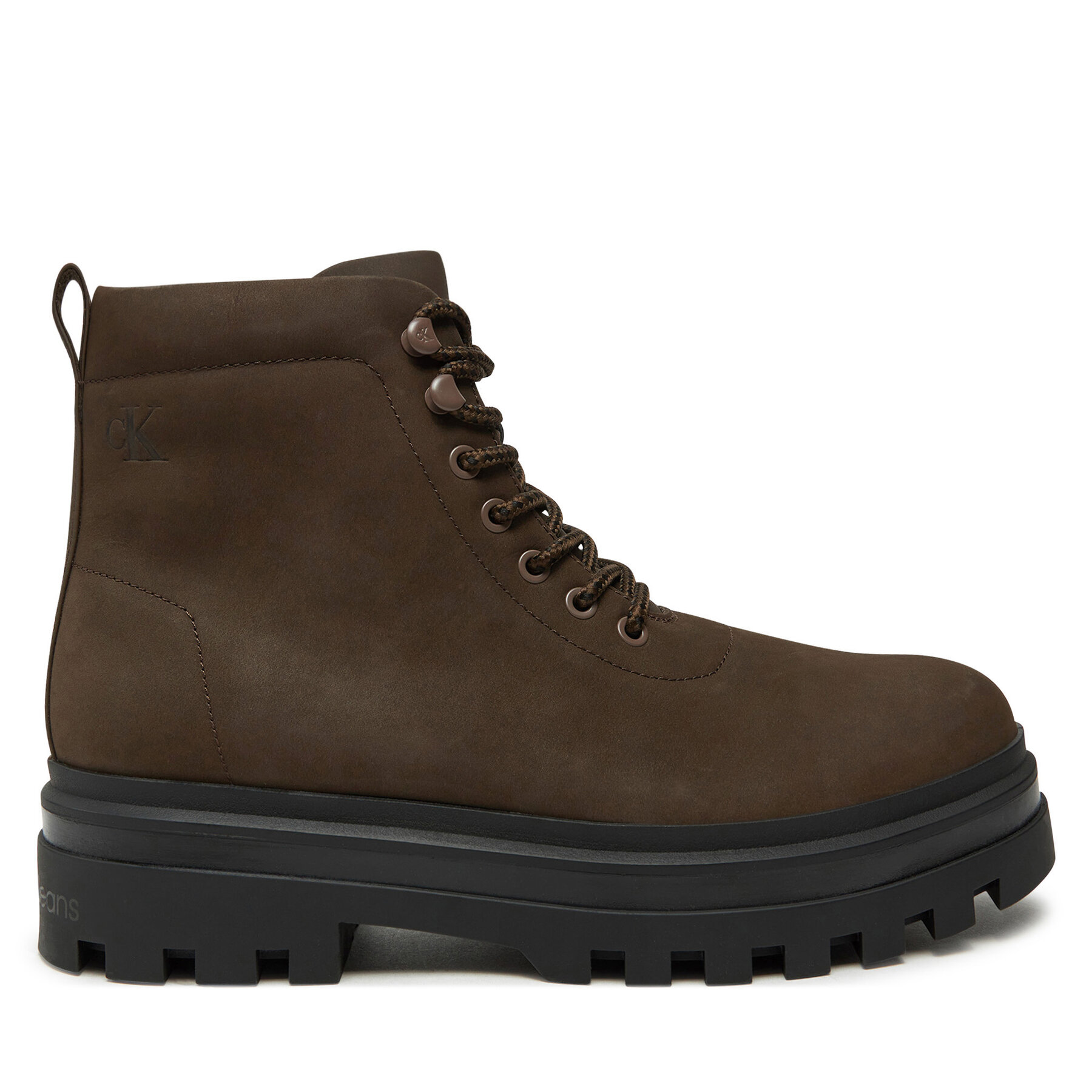 Outdoorová obuv Calvin Klein Jeans Lugged Laceup Boot Oxf Hiking Nb YM0YM01076 Hnedá