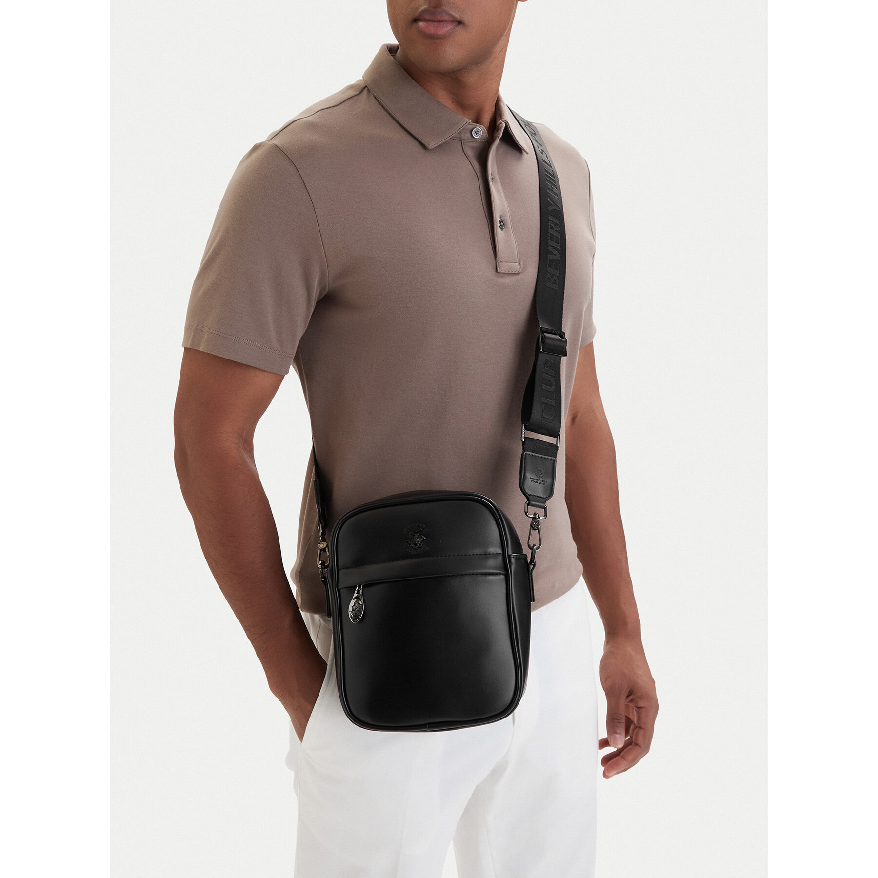 Geantă crossover Beverly Hills Polo Club CWBEO-BHPC-L-018-07 Negru