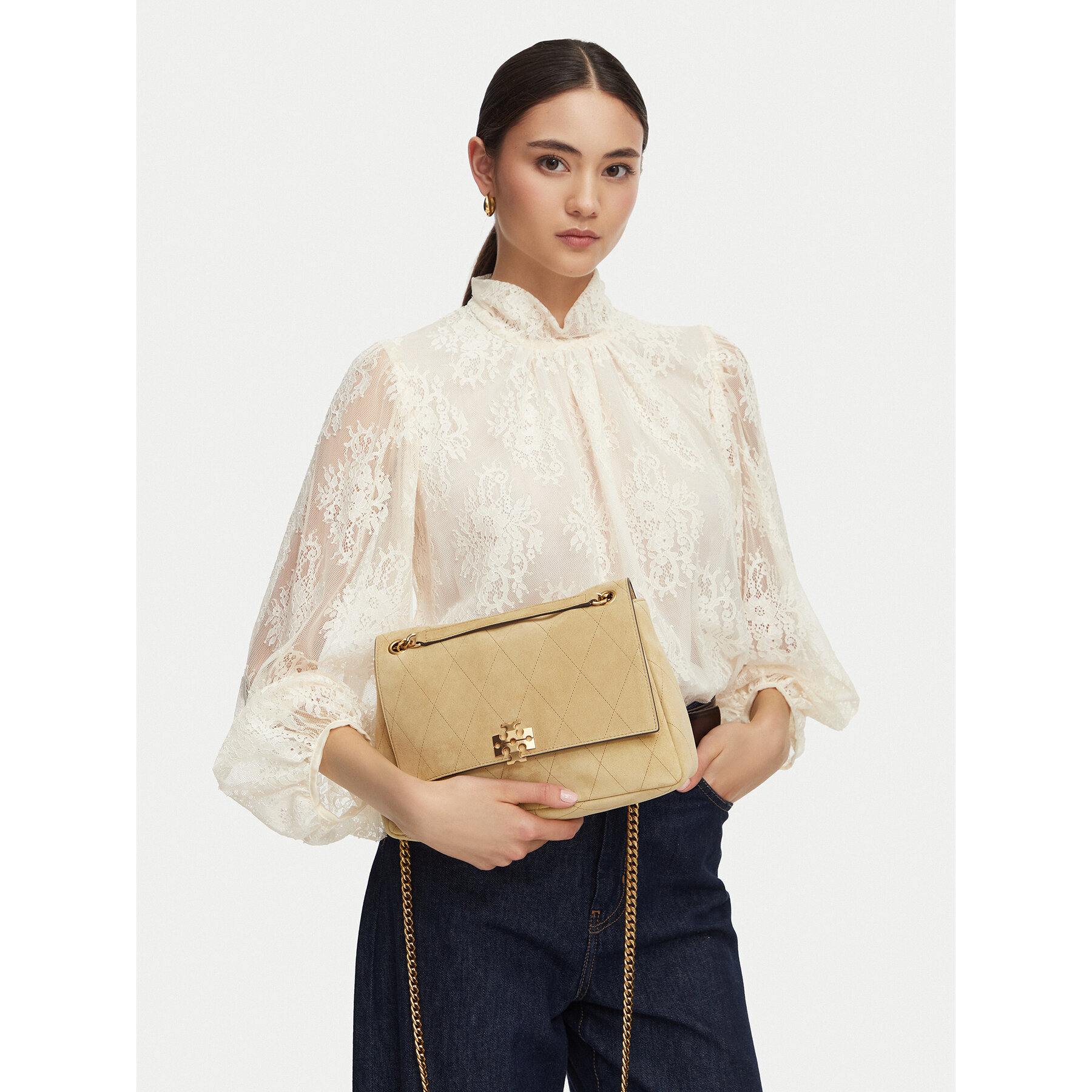 Kabelka Tory Burch 183357 Béžová