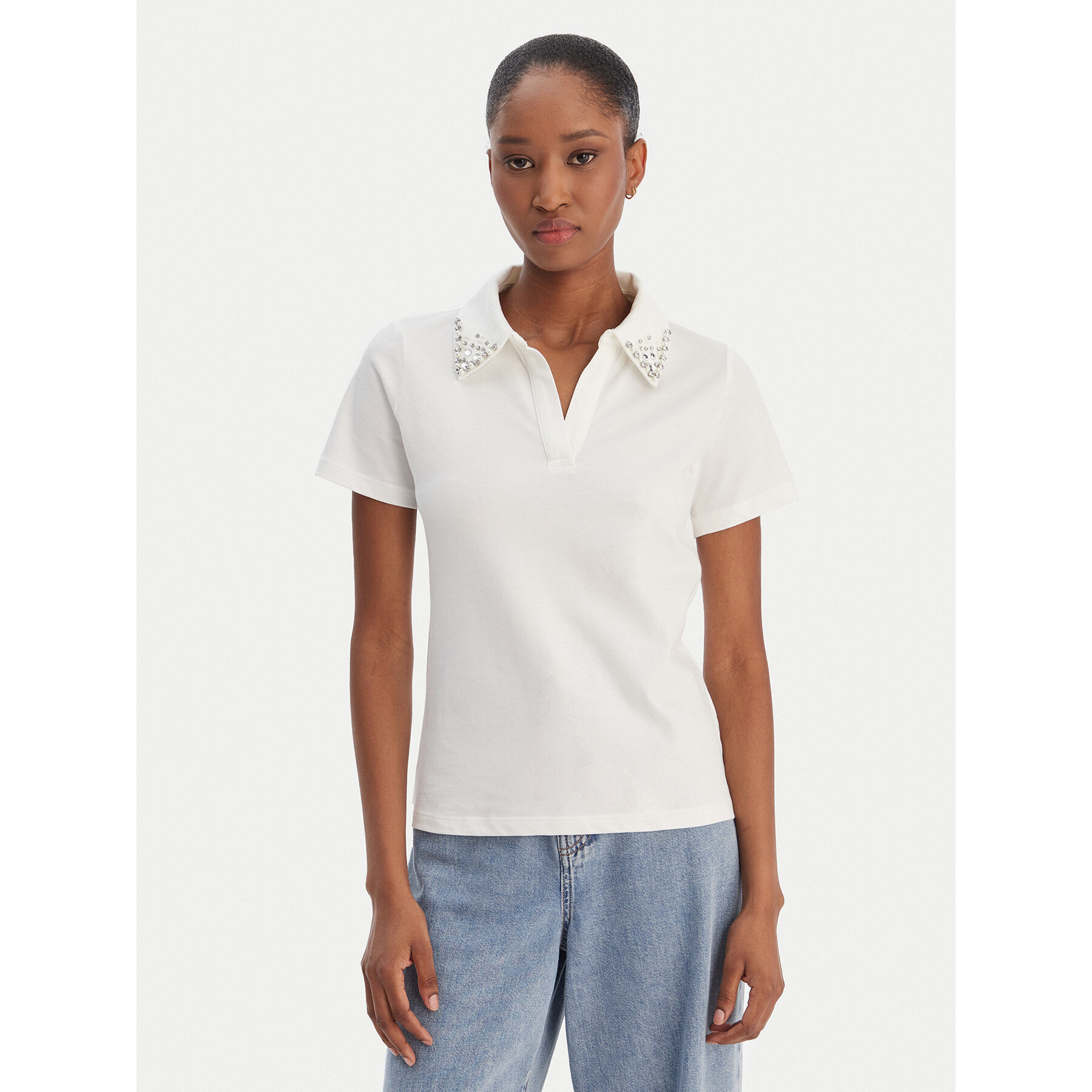 Marella Polo Onirica 2615951011 Blanco Regular Fit