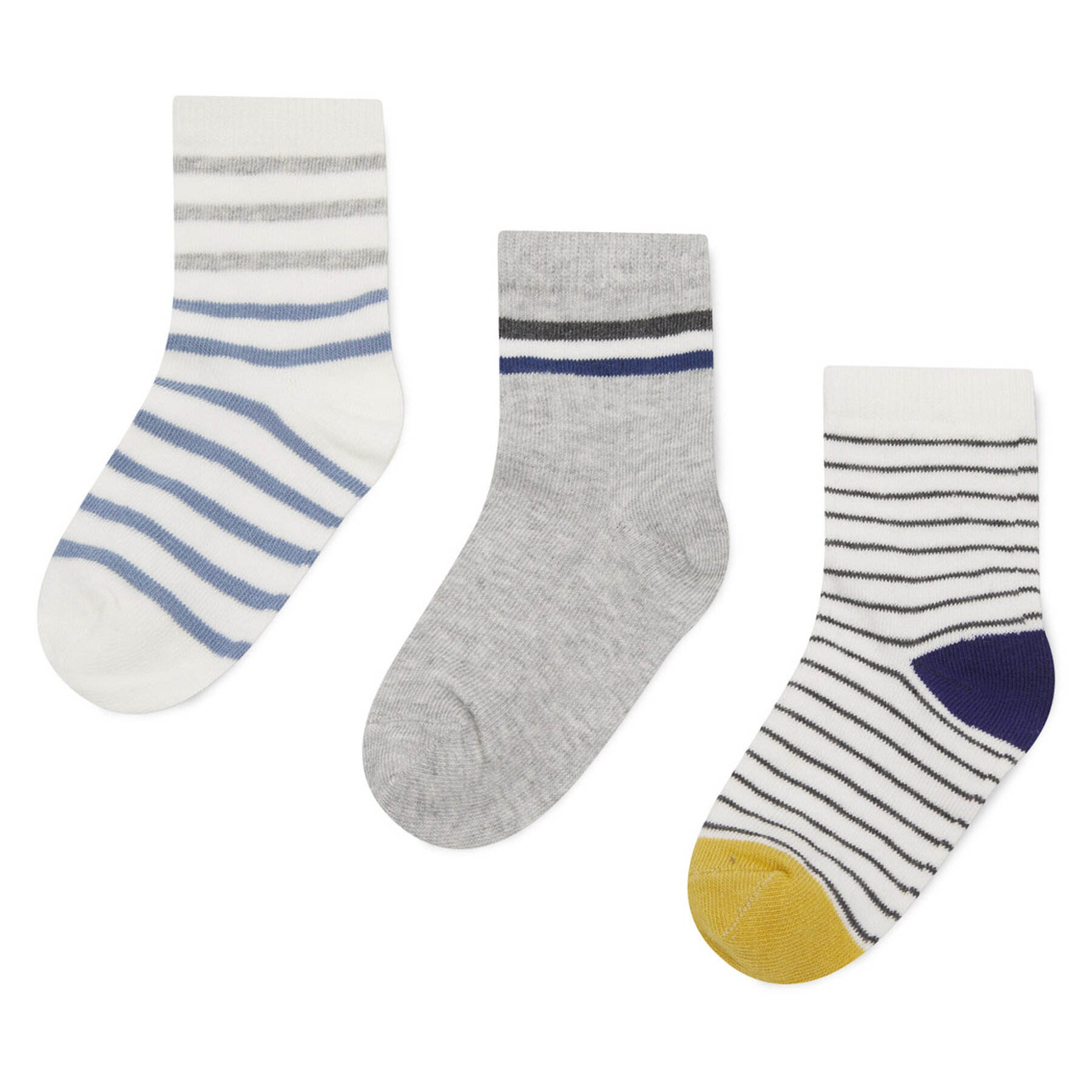 Súprava 3 párov vysokých detských ponožiek Action Boy 8KB-002-SS24 (3-PACK) Sivá