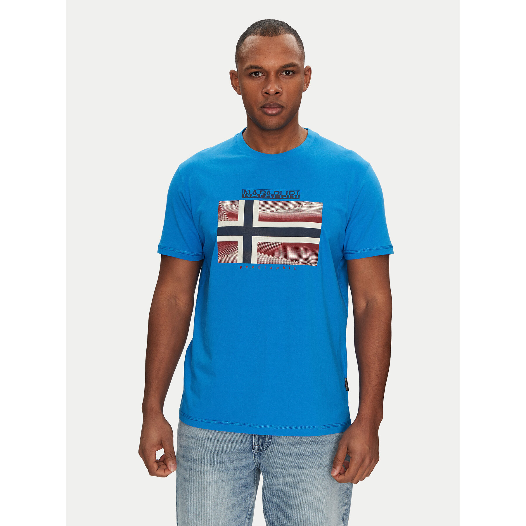Napapijri Póló S-Lari NP0A4IE5B2W1 Kék Regular Fit