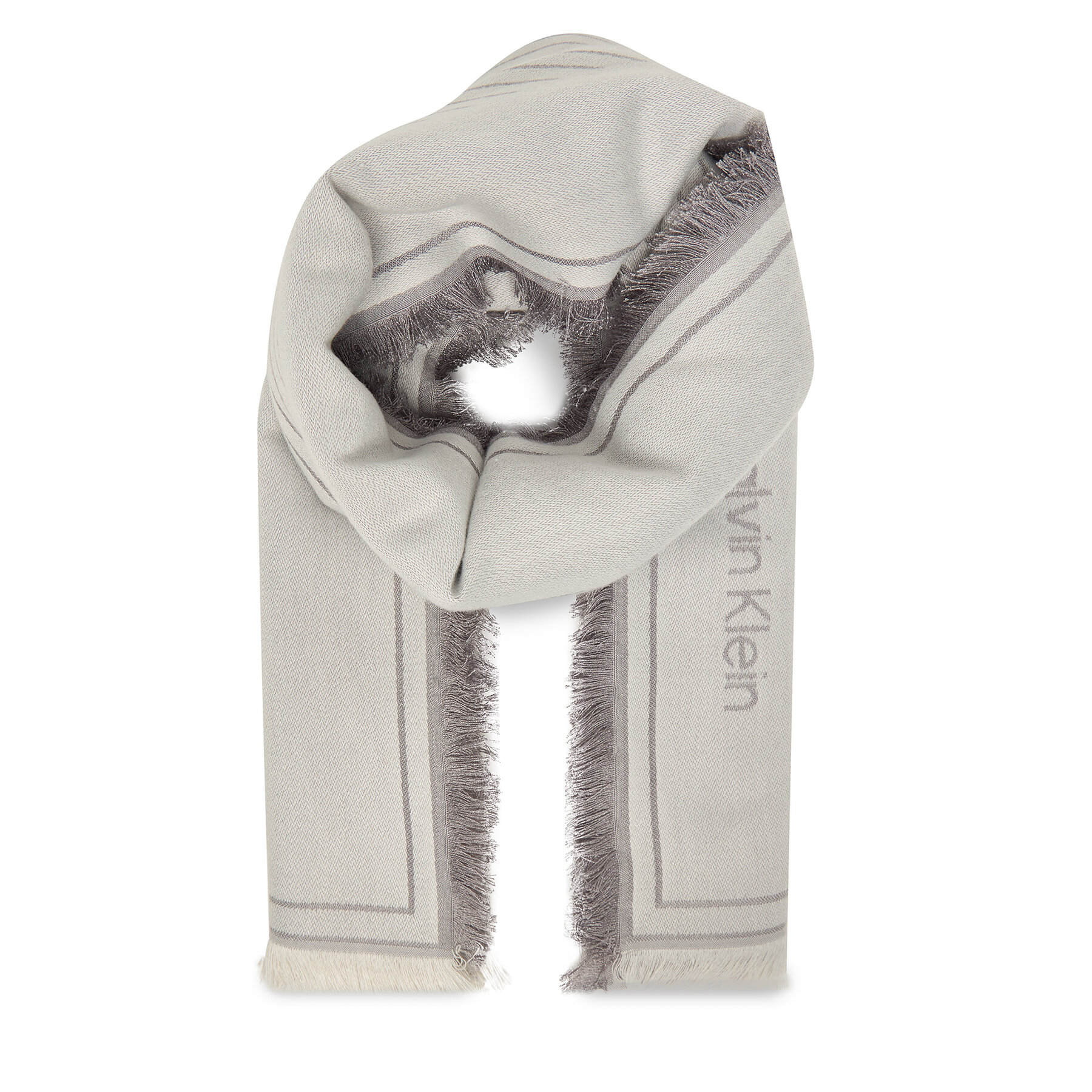 Naglavna ruta Calvin Klein Emblem Graphic Lw Square Scarf LV04F8073G Siva