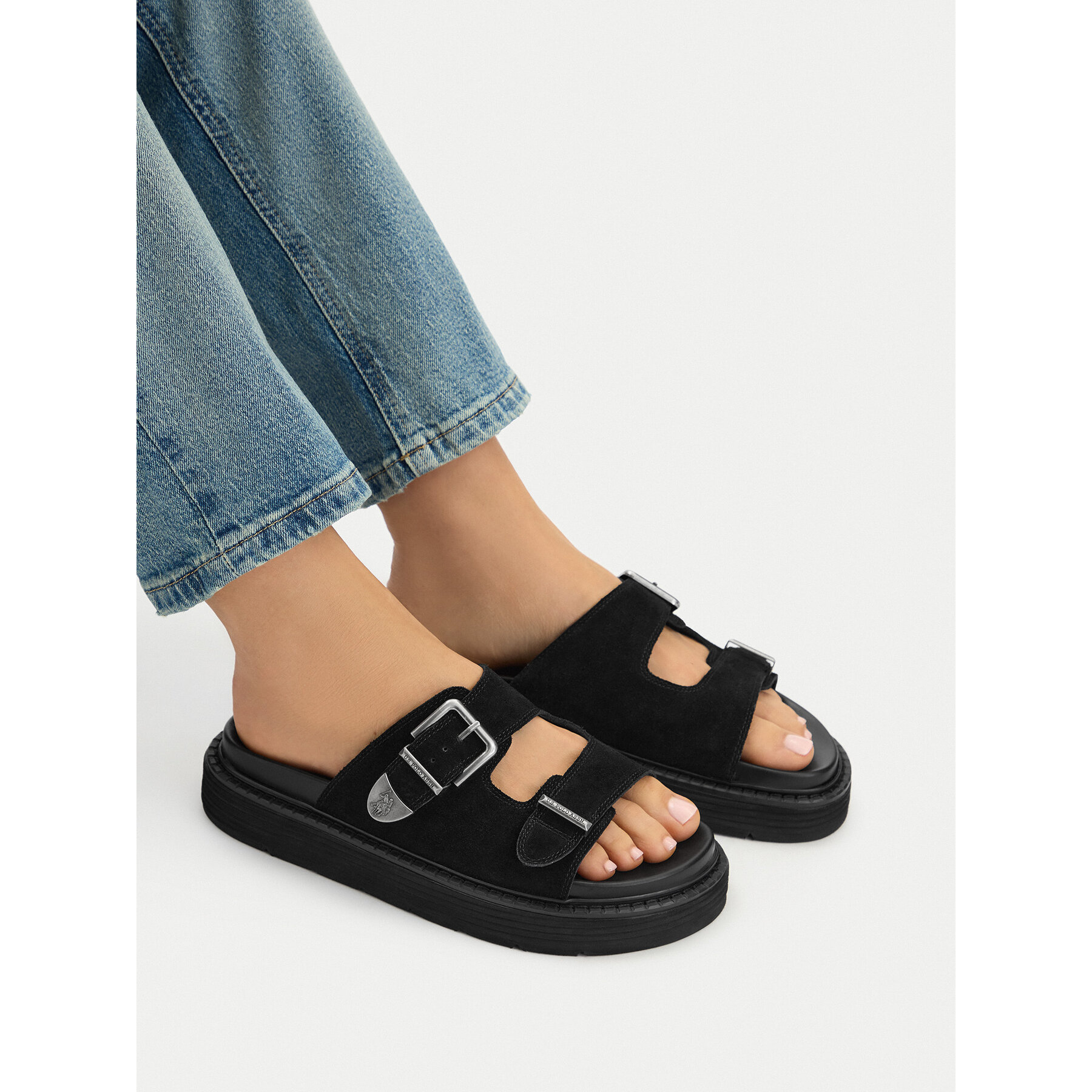 Παντόφλες U.S. Polo Assn. EO-TANIA001W/6S1 Μαύρο