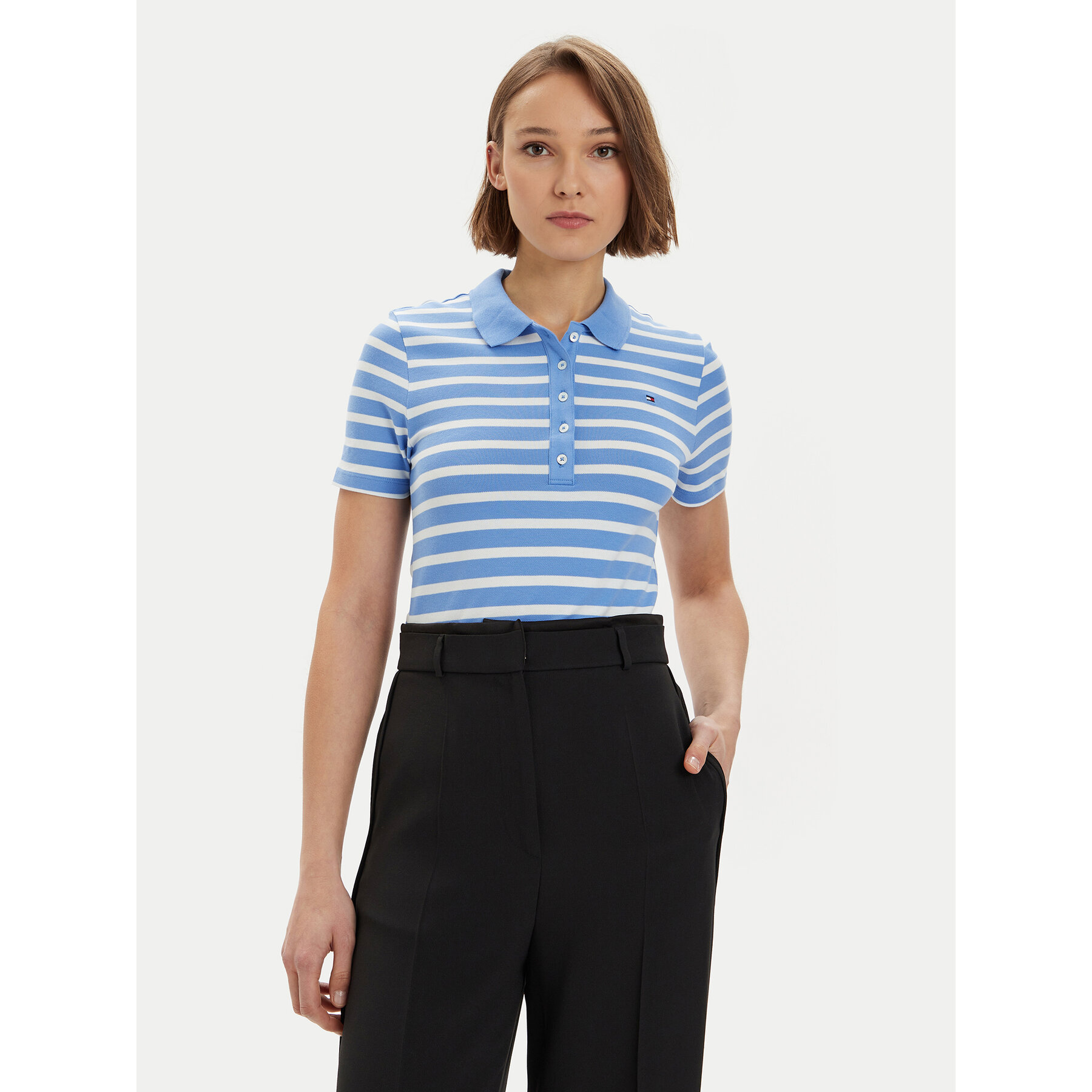 Tommy Hilfiger Polo 1985 WW0WW39530 Μπλε Slim Fit