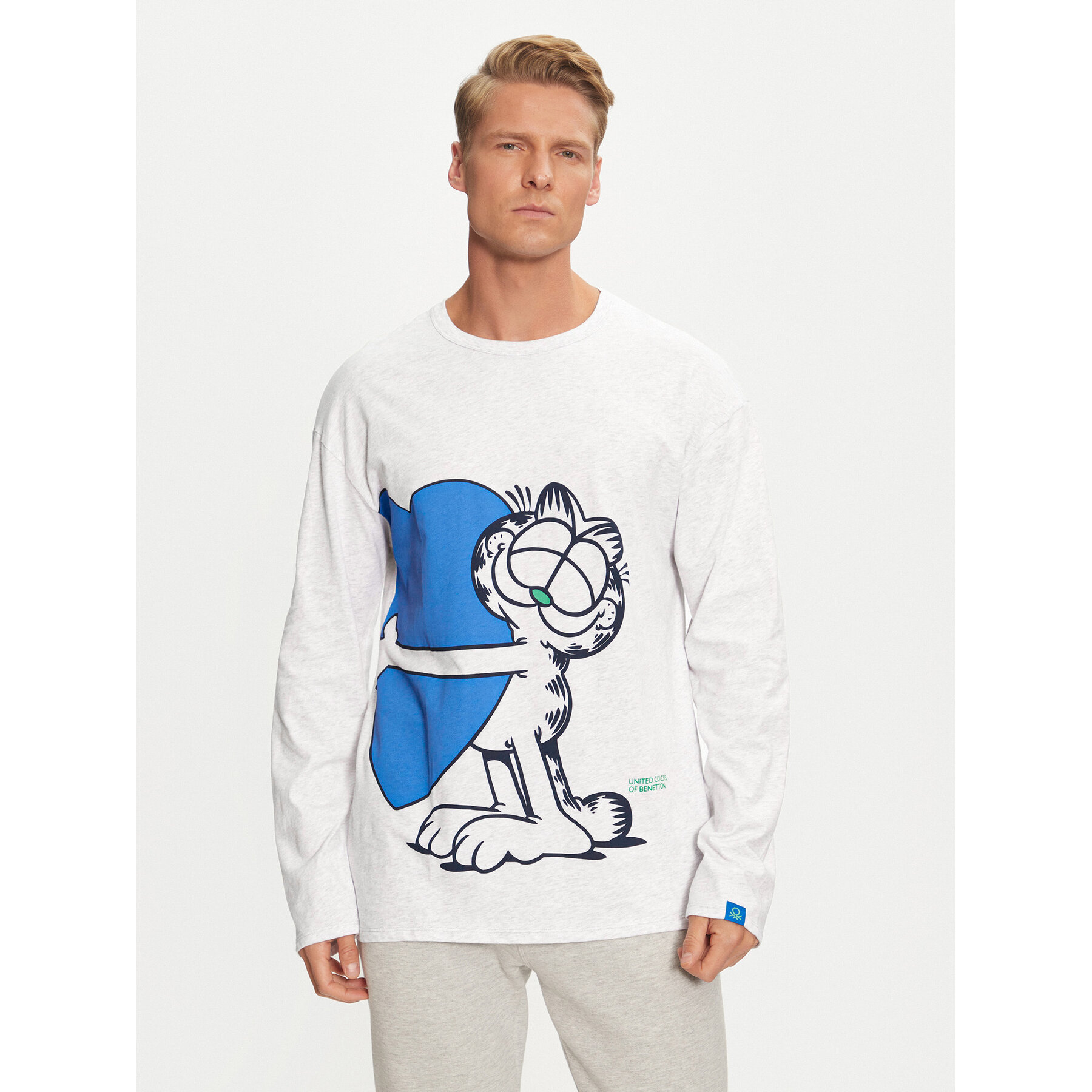United Colors Of Benetton United Colors Of Benetton Μπλούζα πιτζάμας 3VR54M01P Γκρι Regular Fit