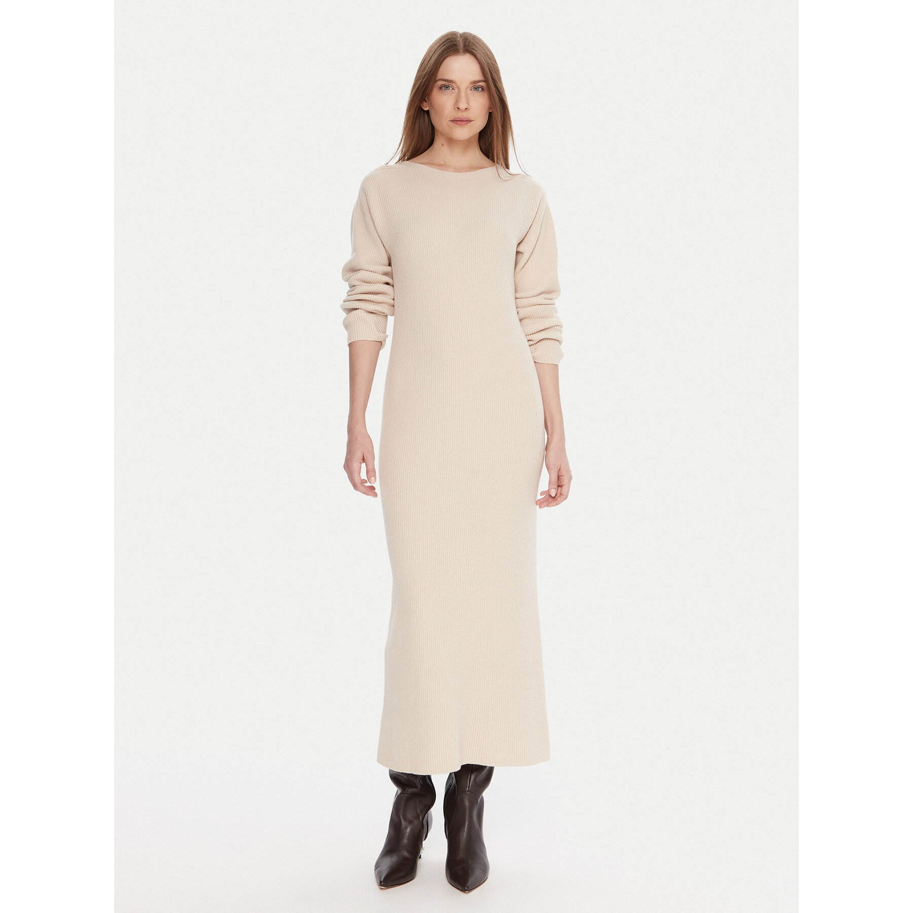 Kontatto Strickkleid 3M0879C Beige Regular Fit