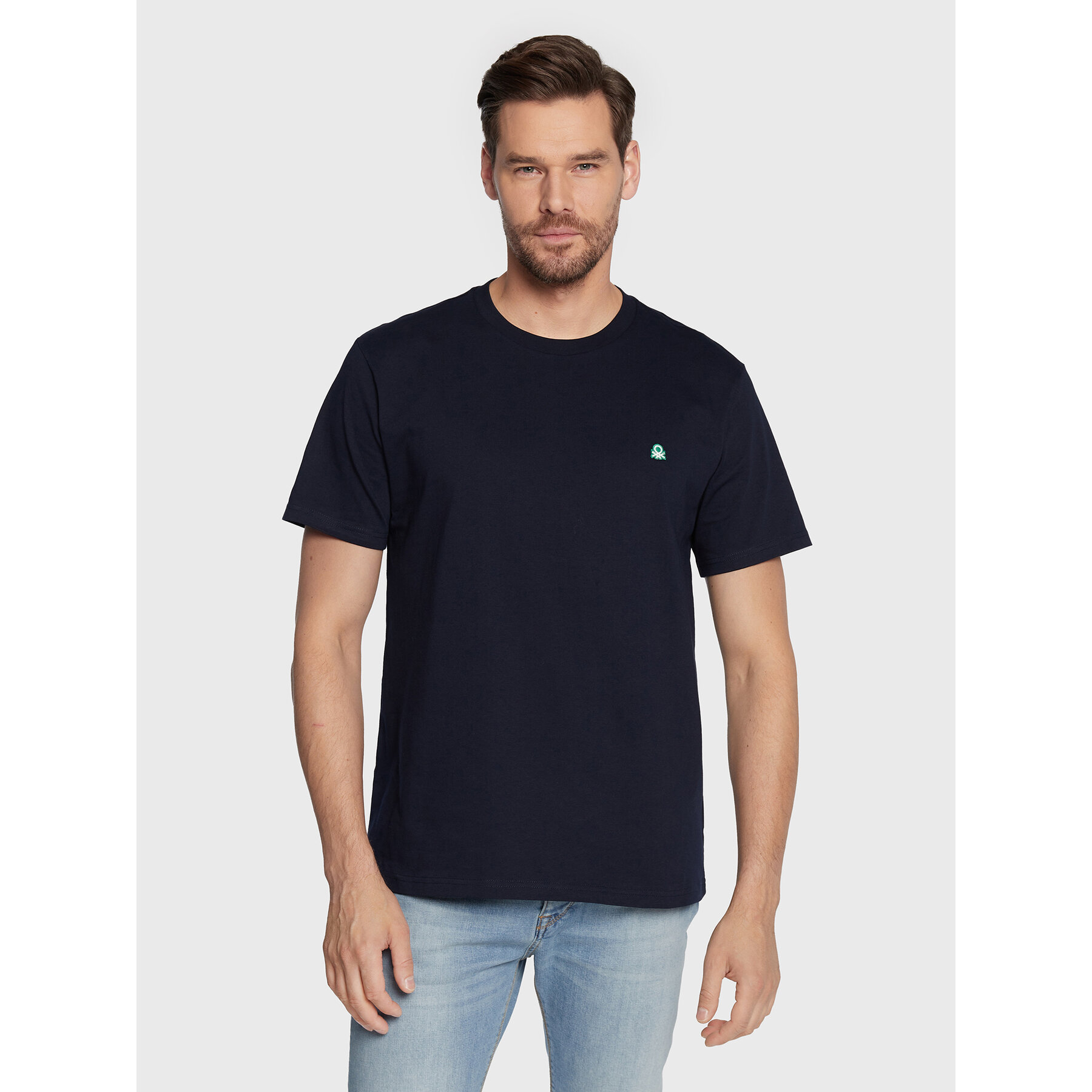 United Colors Of Benetton T-Shirt 3MI5J1AF7 Σκούρο μπλε Regular Fit