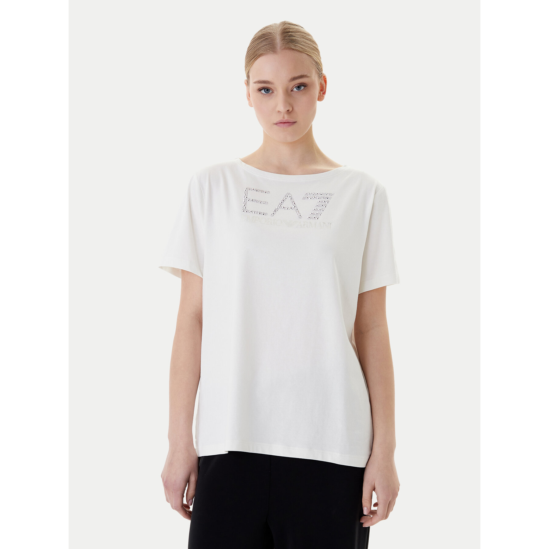 EA7 Emporio Armani T-shirt 7W001098 AF14880 U1142 Bijela Slim Fit