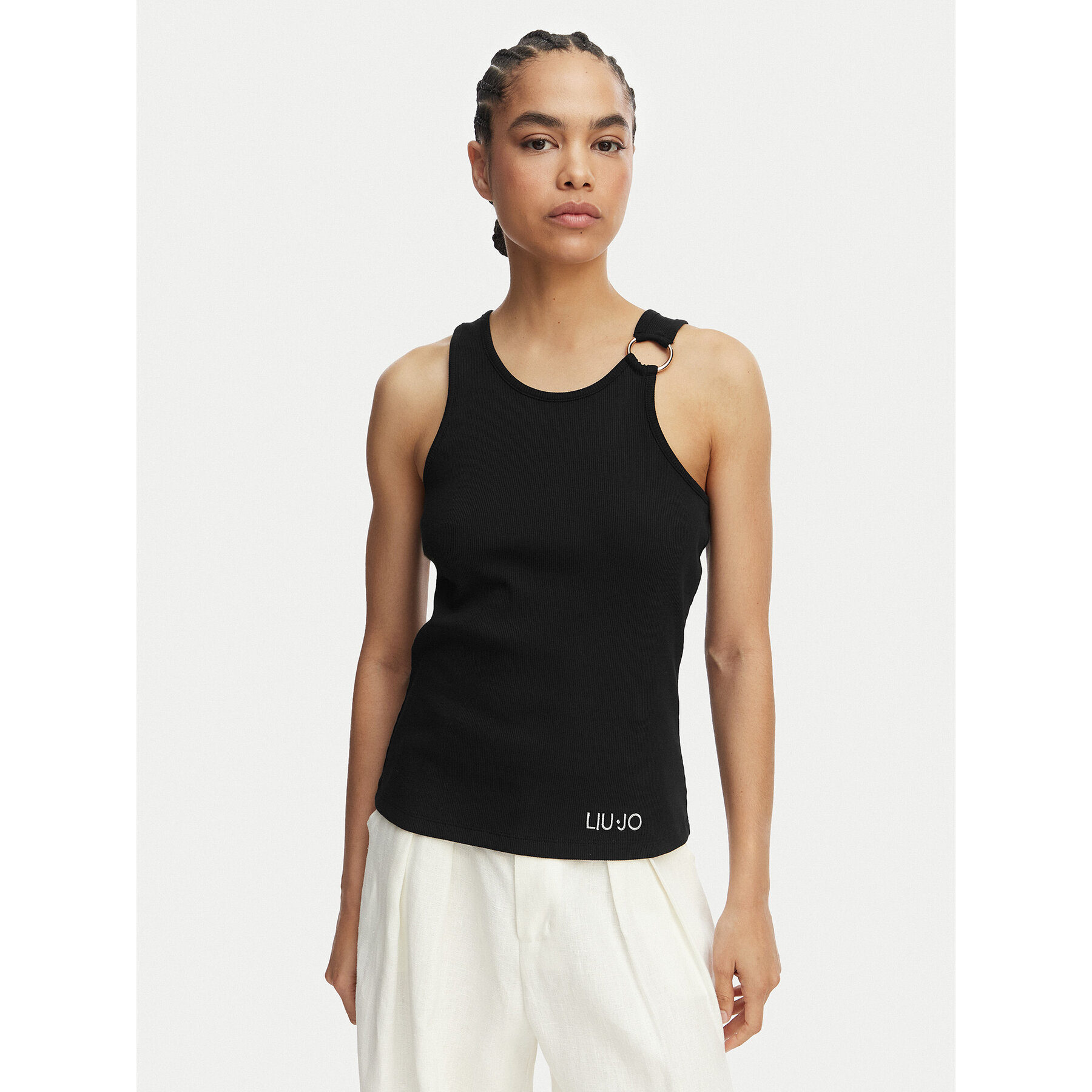 Liu Jo Beachwear Top VA6122 J4822 Schwarz Regular Fit