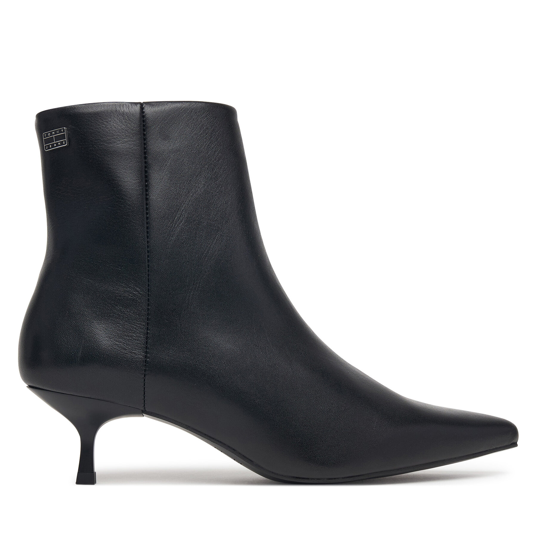 Škornji Tommy Jeans Tjw Pointed Kitten Heel Boots EN0EN03172 Črna