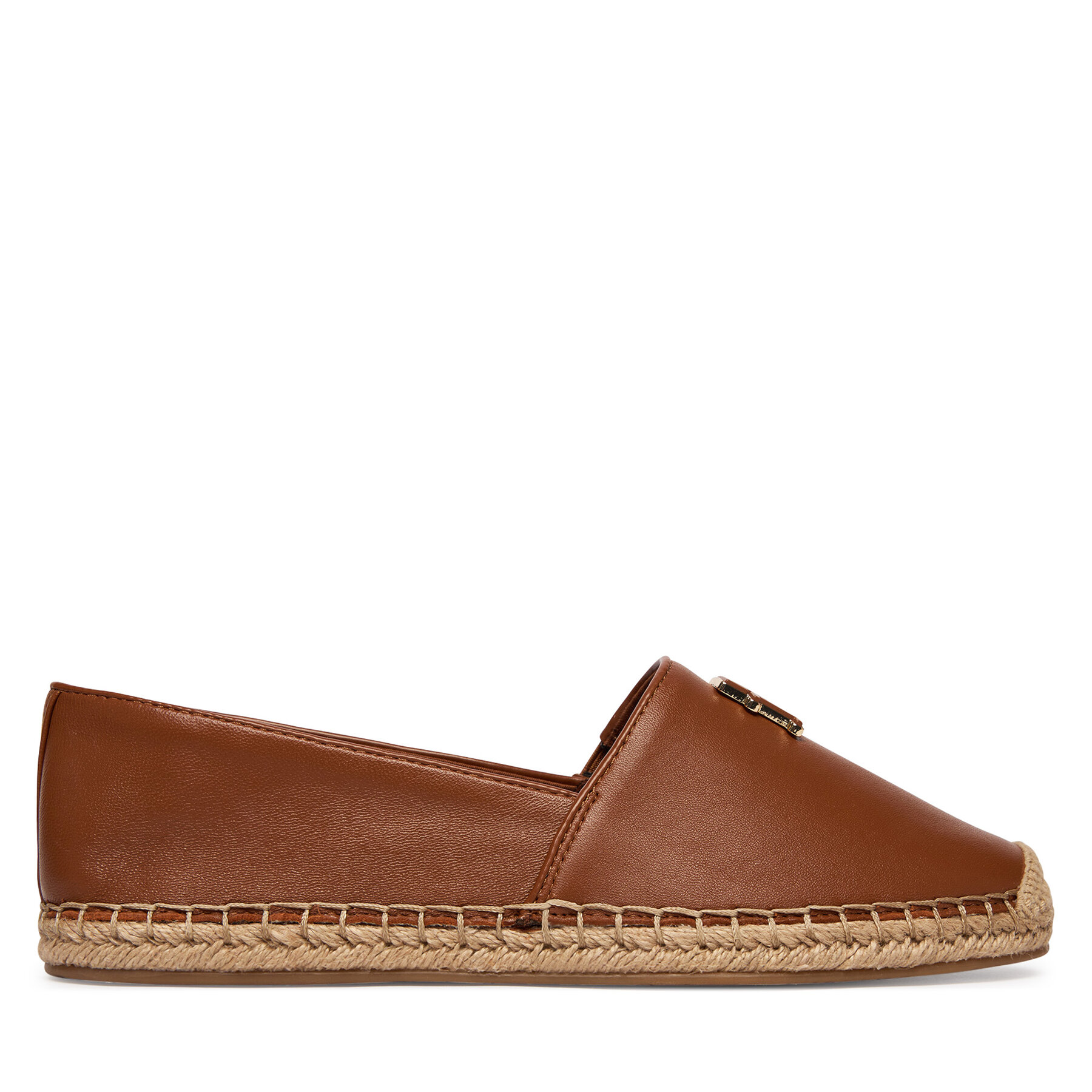 Espadrilky Tommy Hilfiger Th Logo Leather Espadrille FW0FW09246 Hnedá