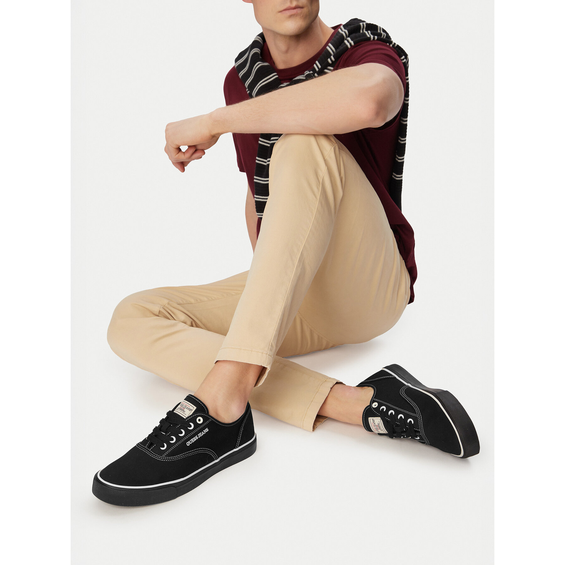 Tenis superge Guess Jeans CWBEO-ROCKFORD-01 WE Črna