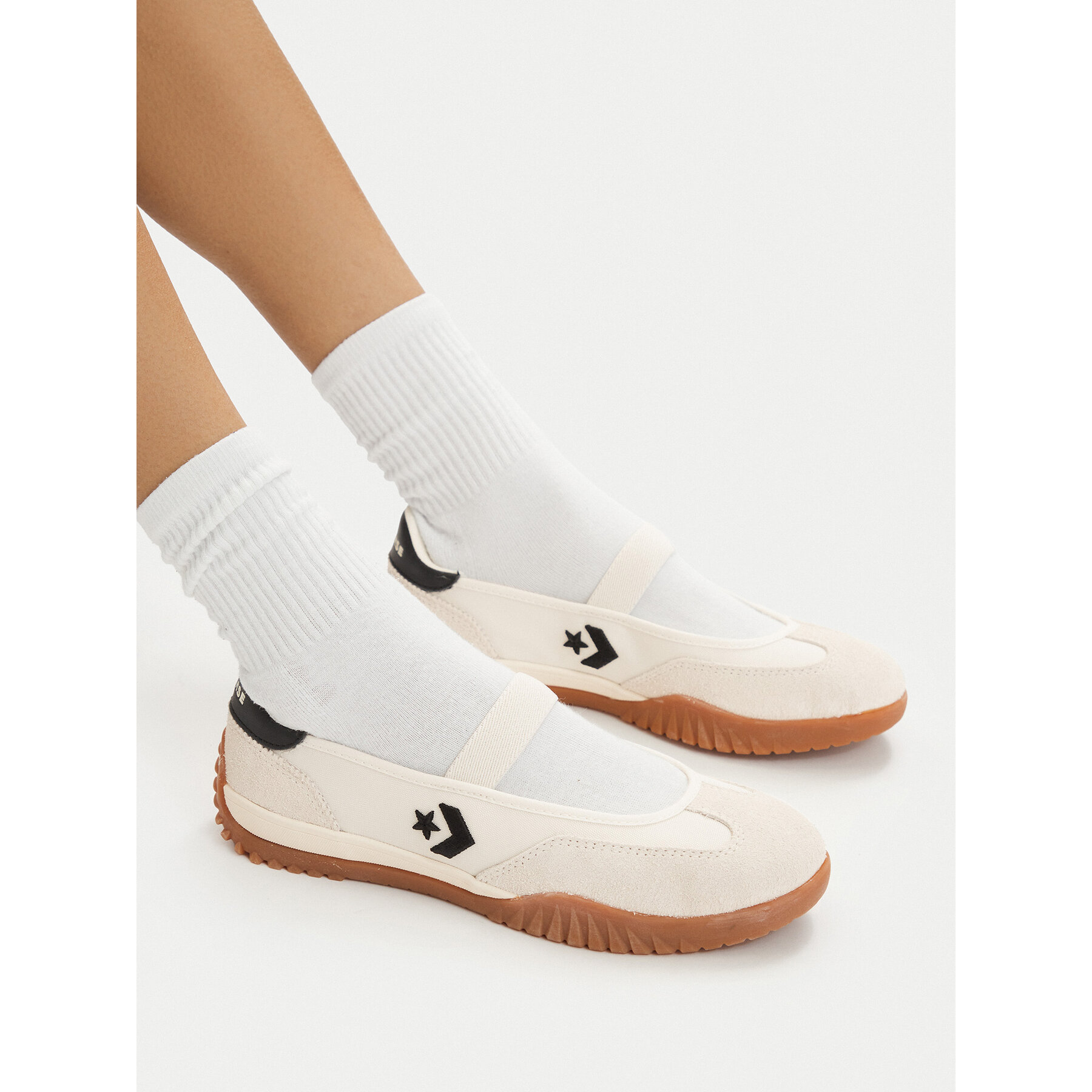 Balerinke Converse Run Star Trainer Ballet Flat A16250C Écru