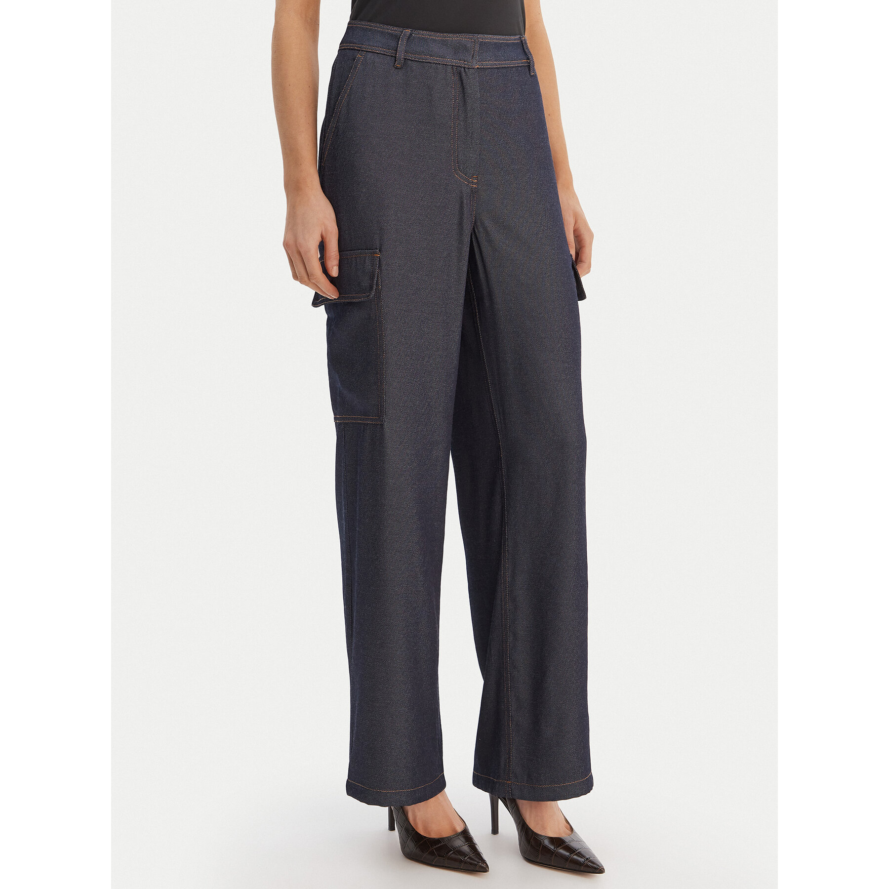 Guess Stoffhose W6RB65 WL842 Dunkelblau Regular Fit