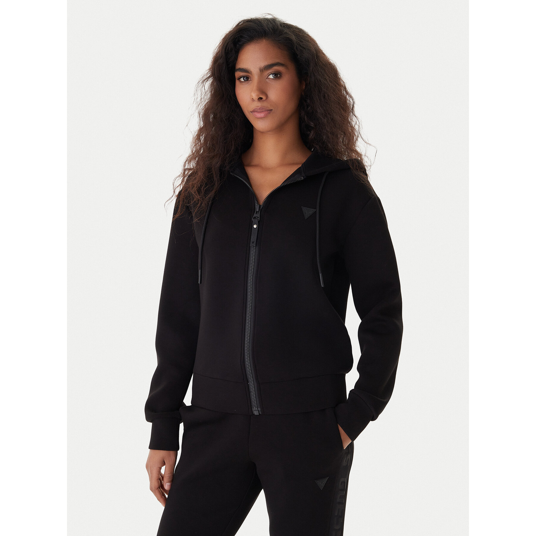 Guess Sweatshirt V3RQ11 K7UW2 Schwarz Regular Fit