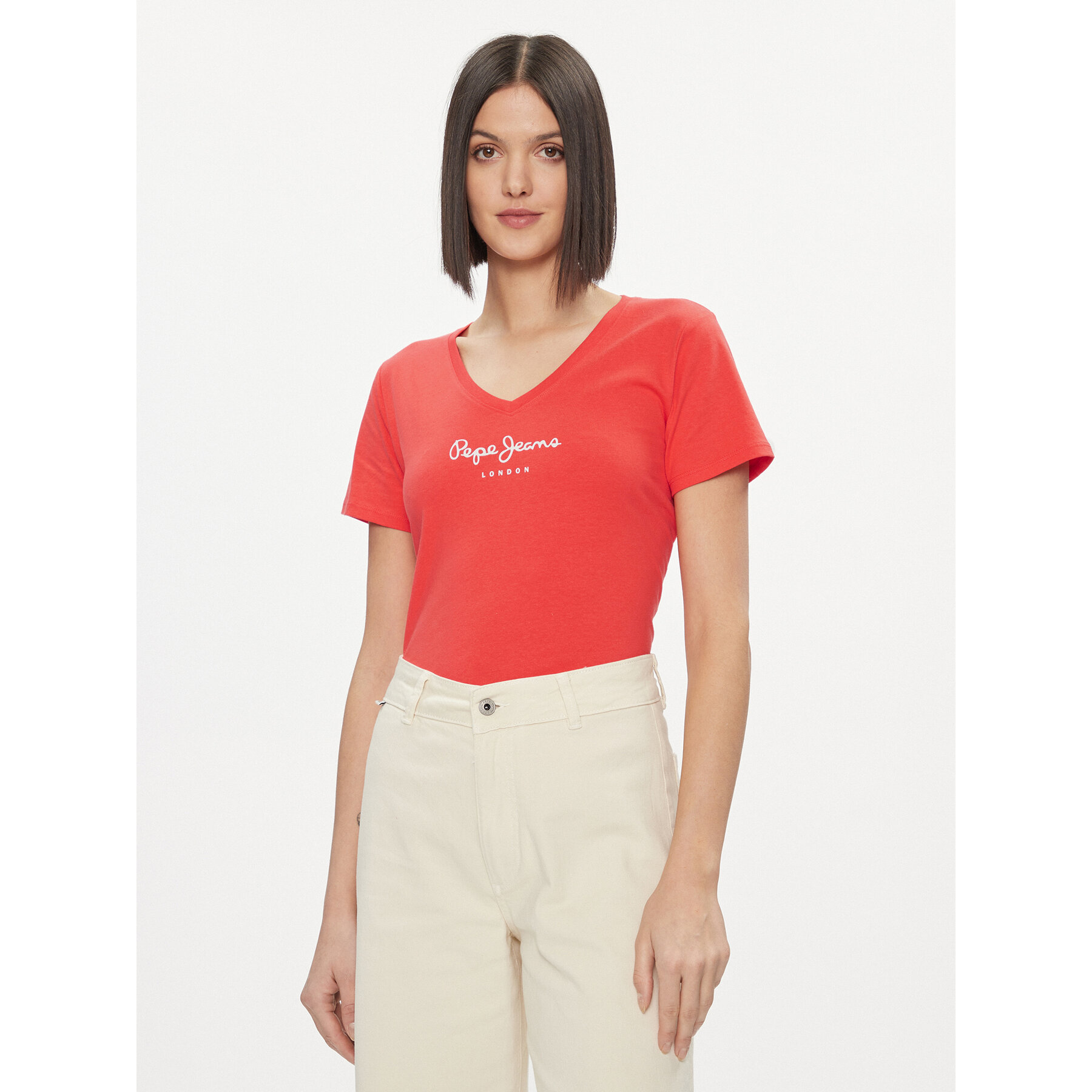 Pepe Jeans T-Shirt Wendy PL505482 Κόκκινο Regular Fit