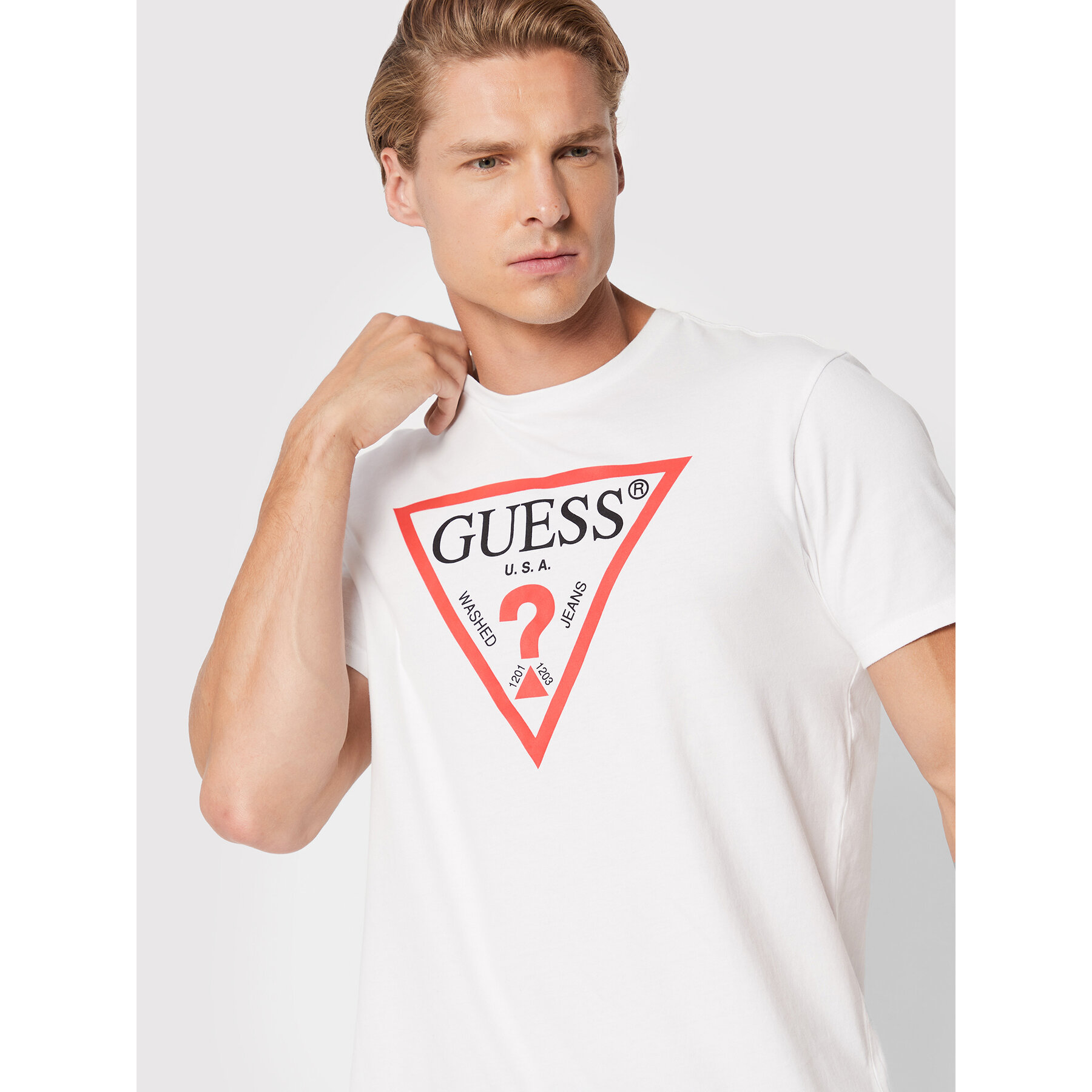 Guess T-Shirt M2GI68 KBA60 Λευκό Regular Fit