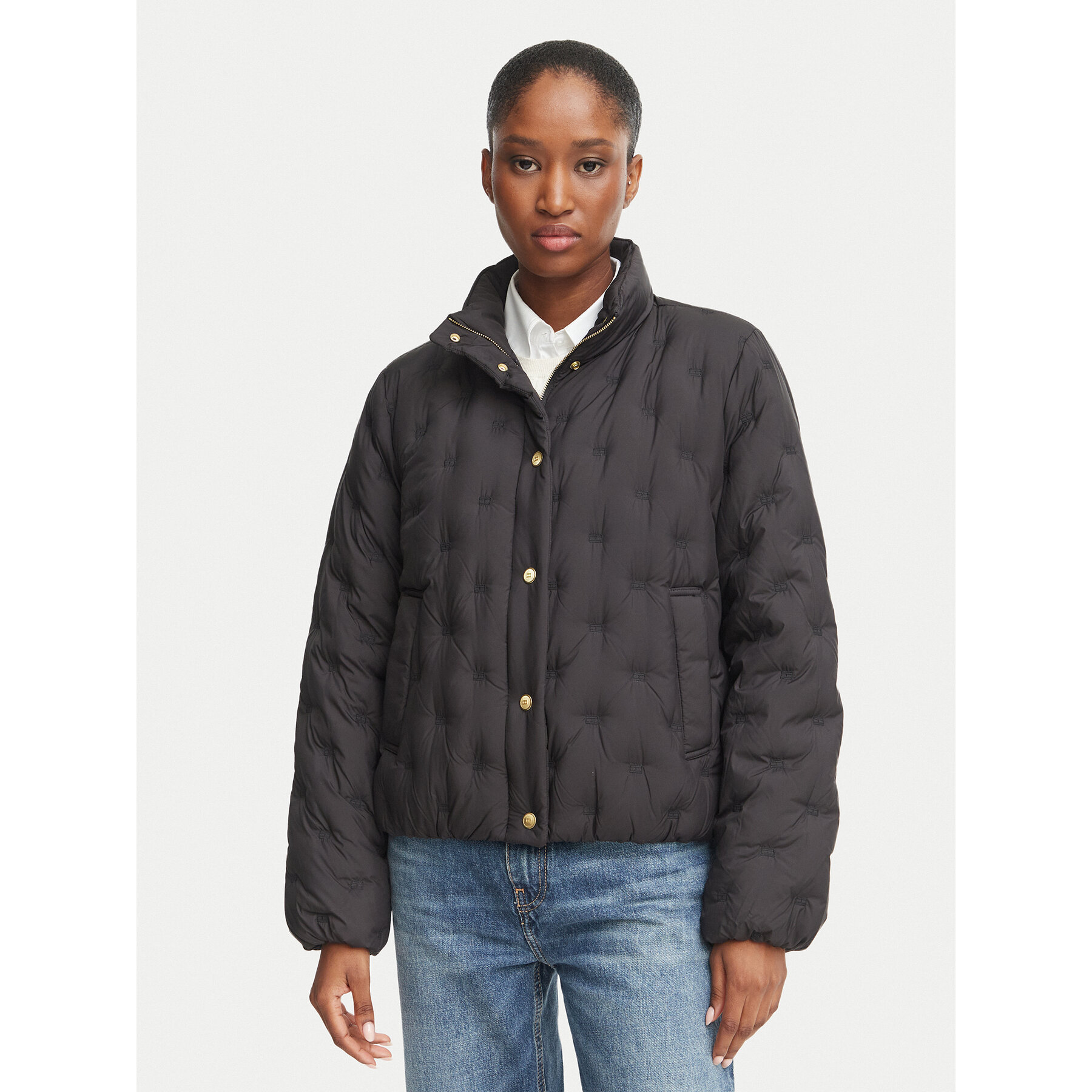Tommy Hilfiger Daunenjacke WW0WW49855 Schwarz Regular Fit