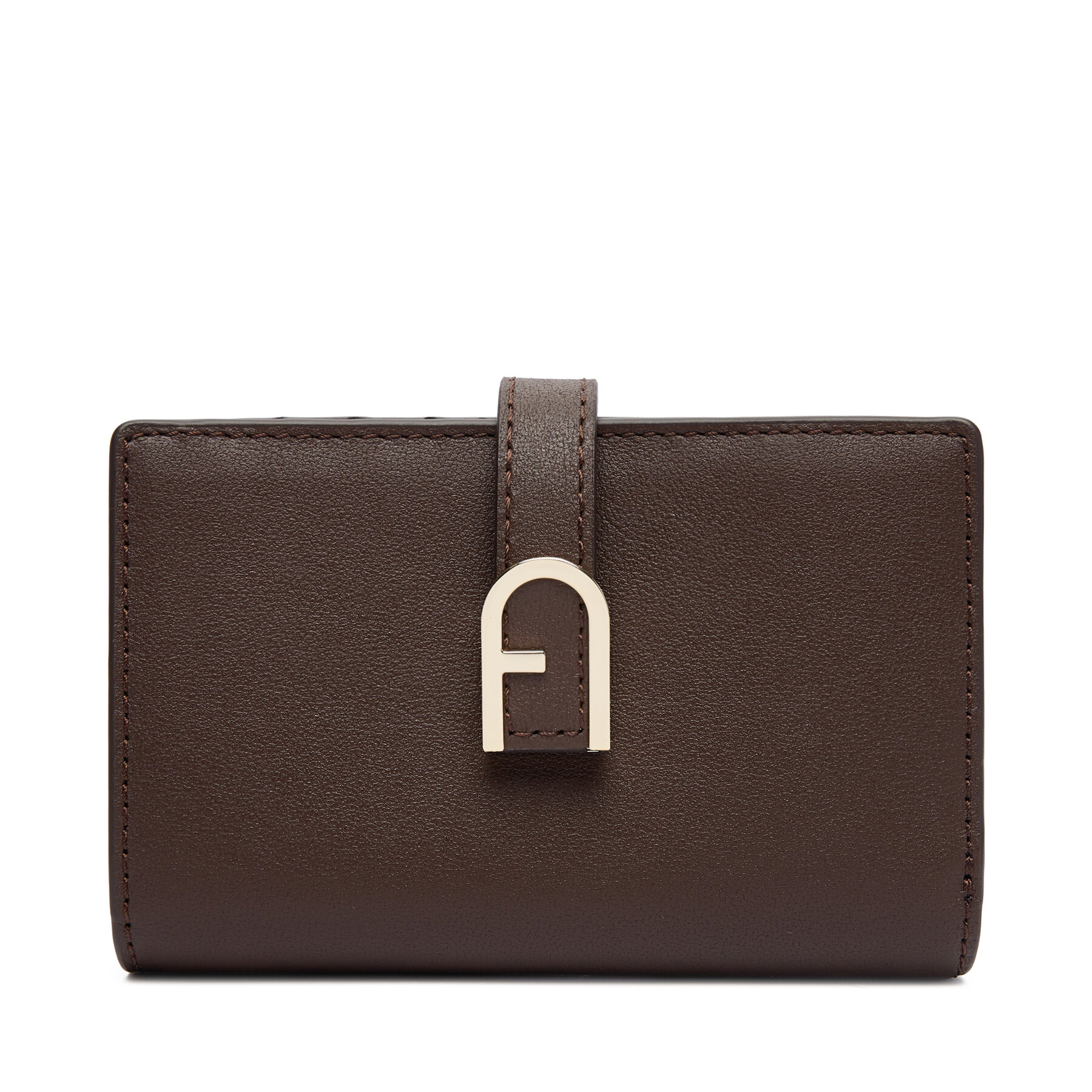Damski Furla Portfel Brązowy Flow S Compact Wallet WP00401 BX2045 CN 4284S 1007