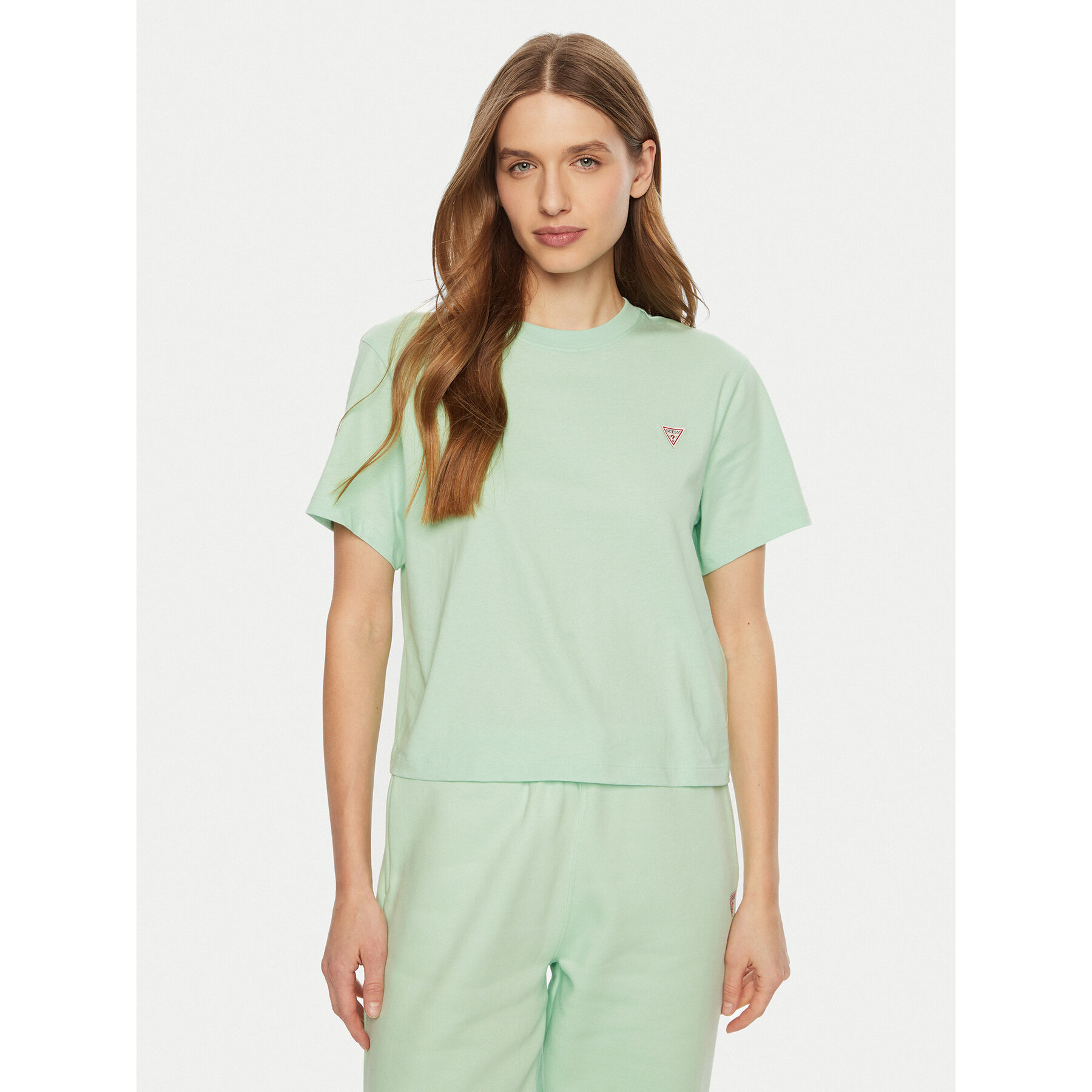 Guess Jeans T-shirt W4YI05 K8HM0 Verde Regular Fit