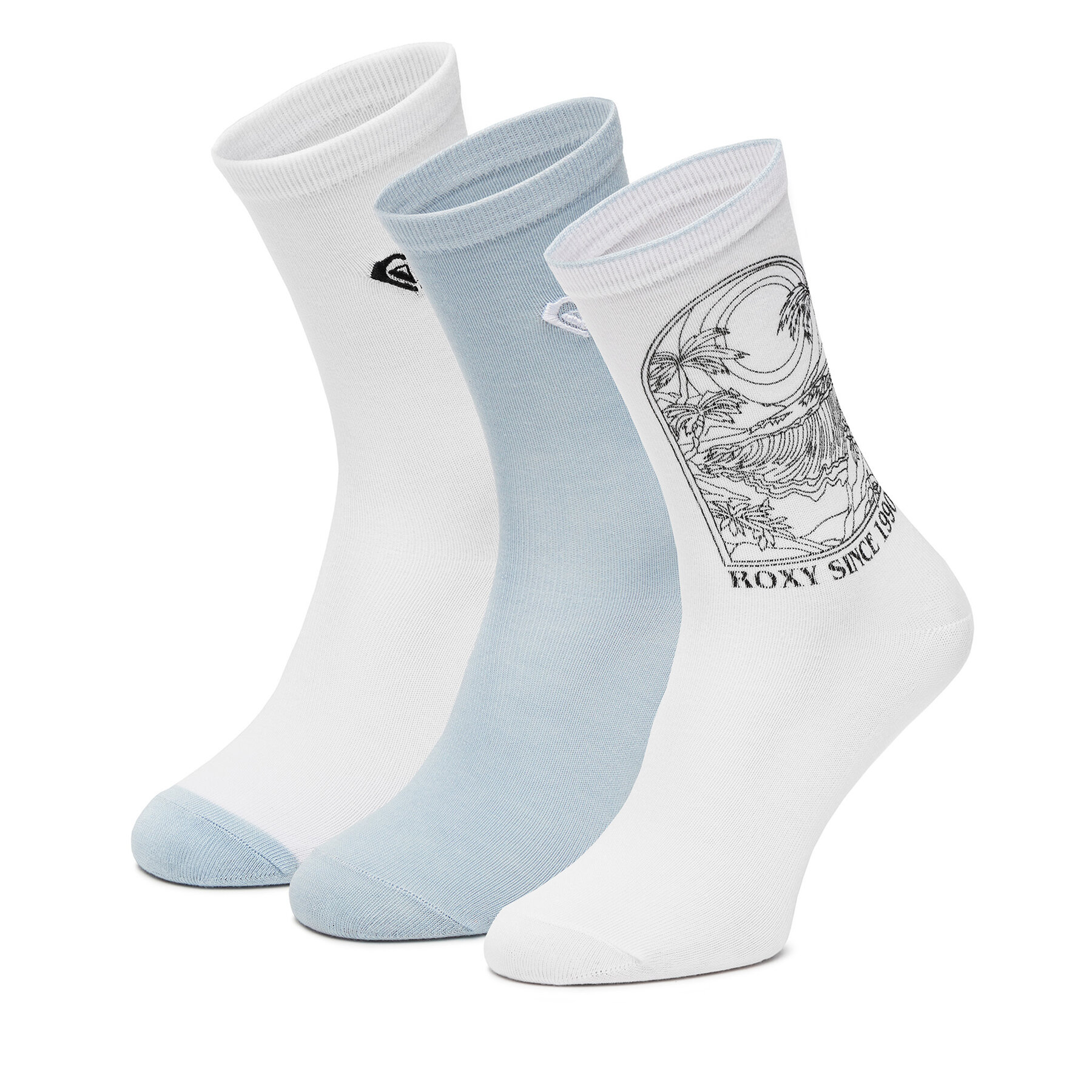 Dlhé ponožky Roxy AS_ROXY_05W_SS25 (3-PACK) Biela