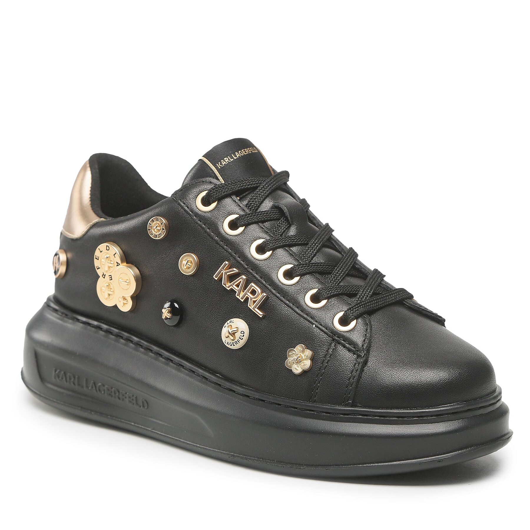 Damen Sneakers KARL LAGERFELD, Schuhgröße 37, Schwarz, KL62579C
