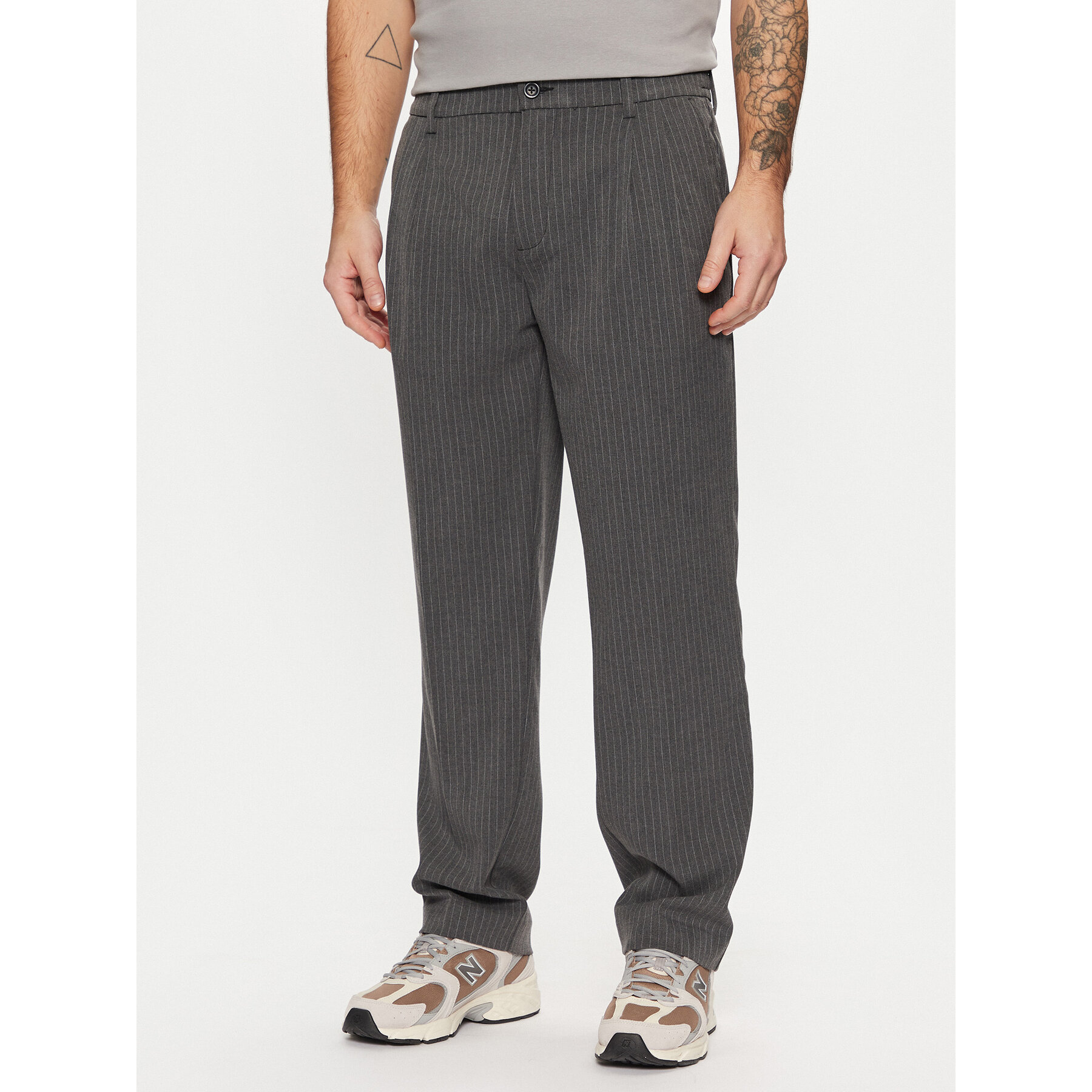Jack & Jones Stoffhose Karl 12267059 Grau Loose Fit