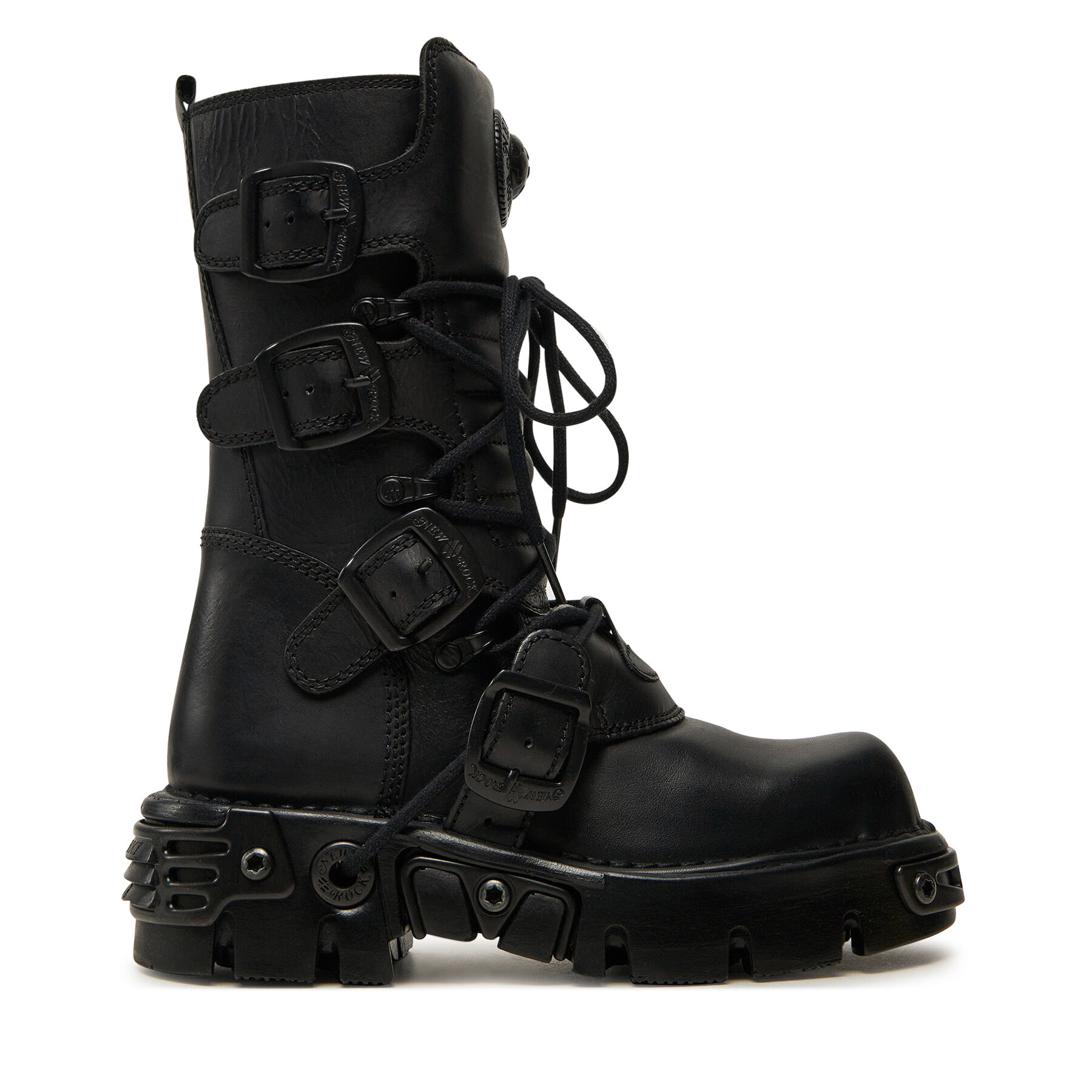 Damskie Glany NEW ROCK, Rozmiar 44 Czarny M-373-S18