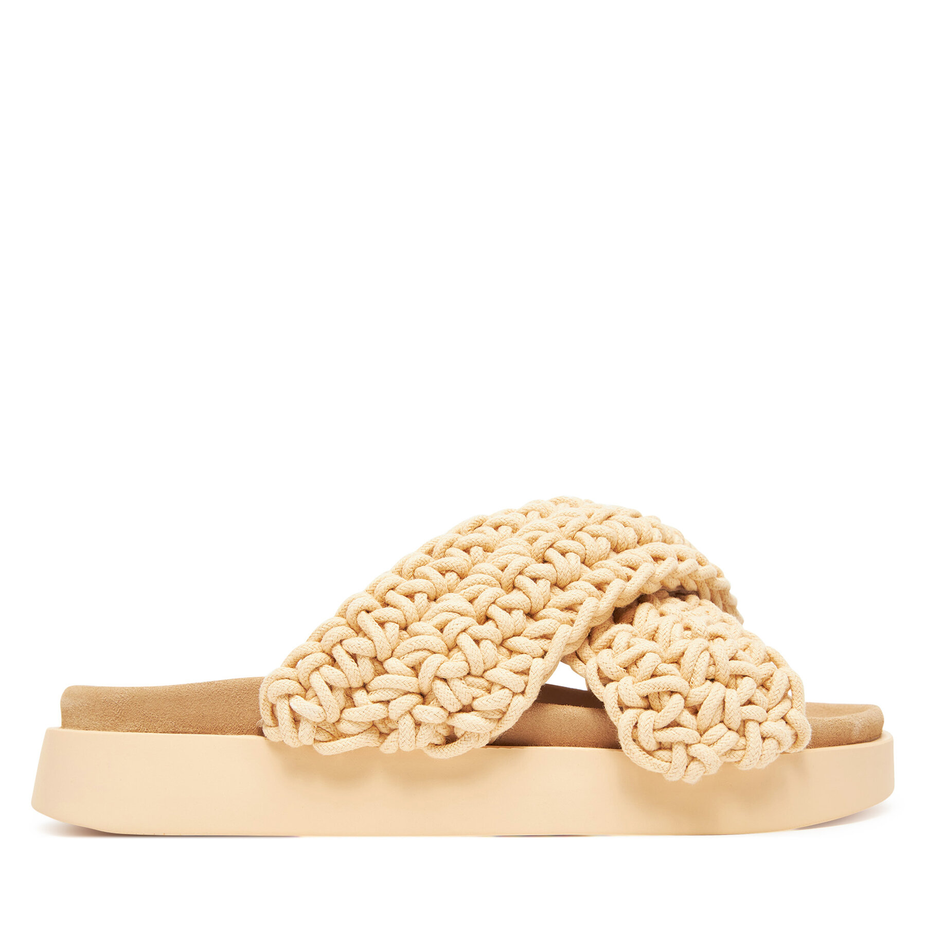 Papucs Inuikii Woven Strap Stones 70104-367 705 Bézs