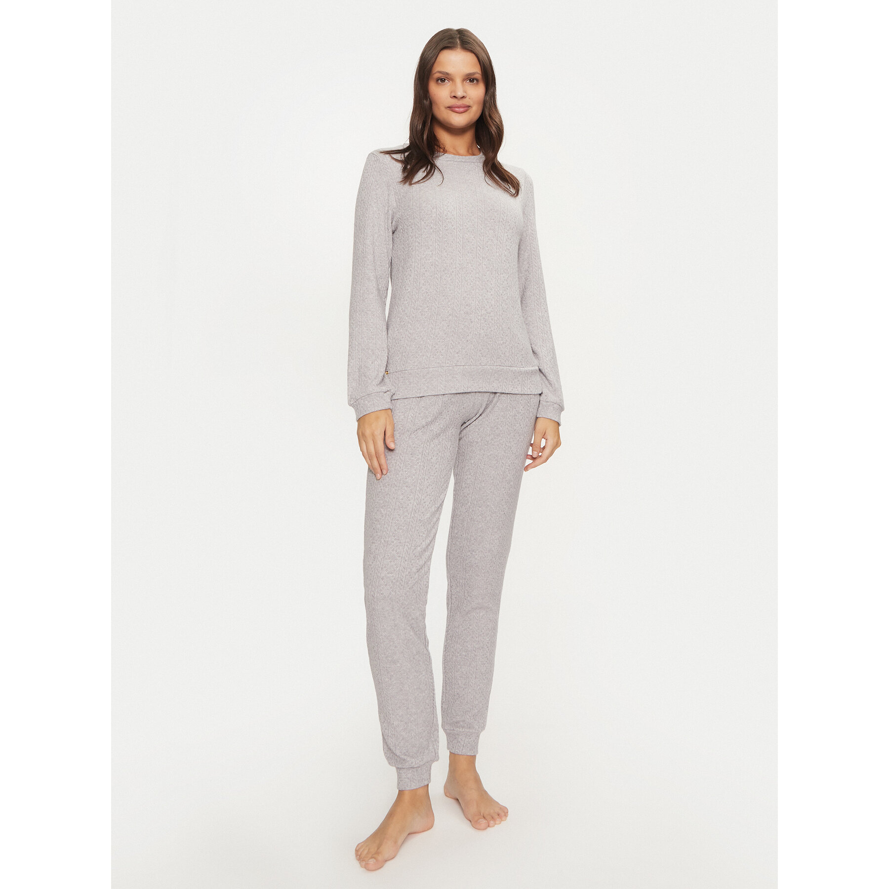 Selmark Selmark Πιτζάμα P8673 Γκρι Regular Fit