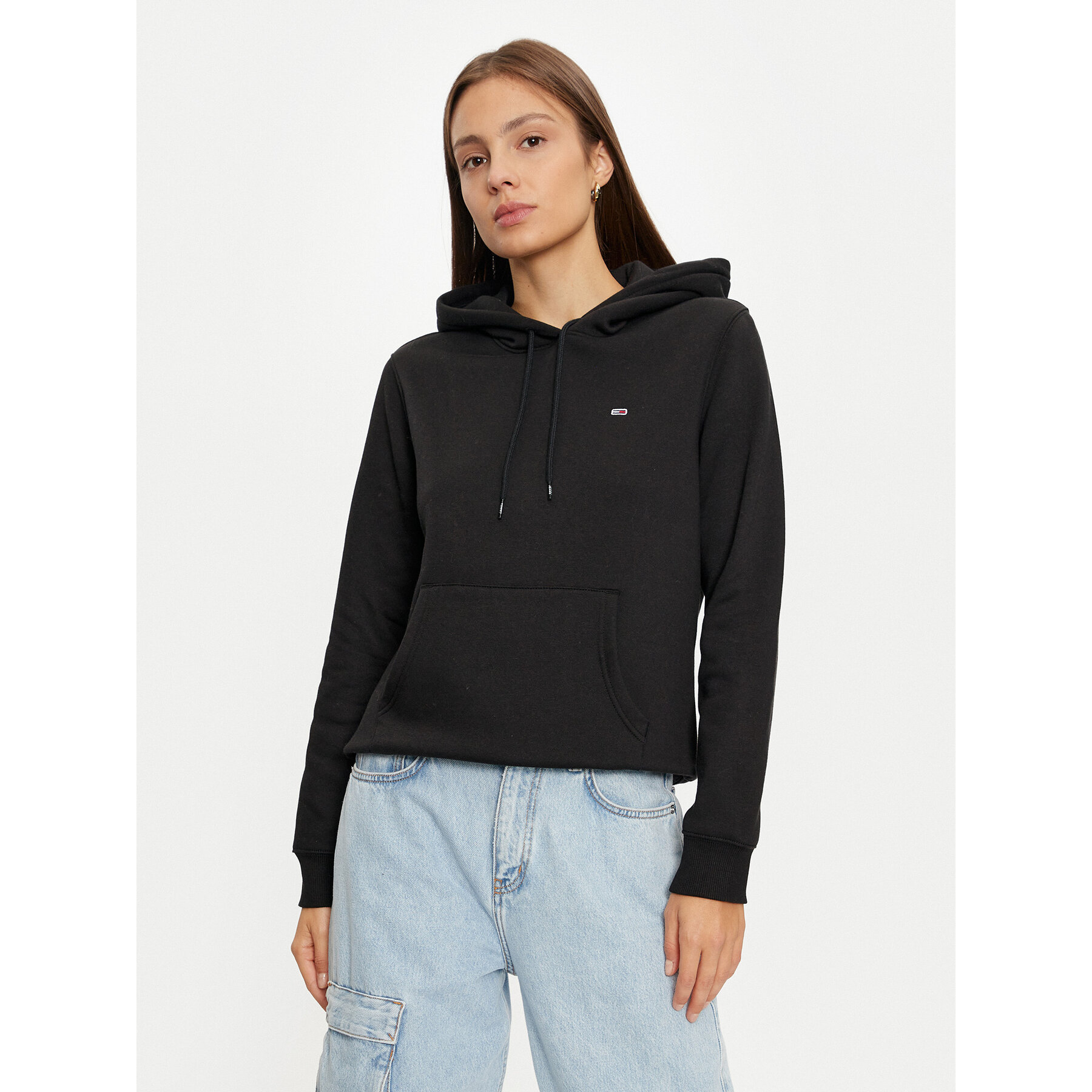 Tommy Jeans Sweatshirt DW0DW19958 Schwarz Regular Fit