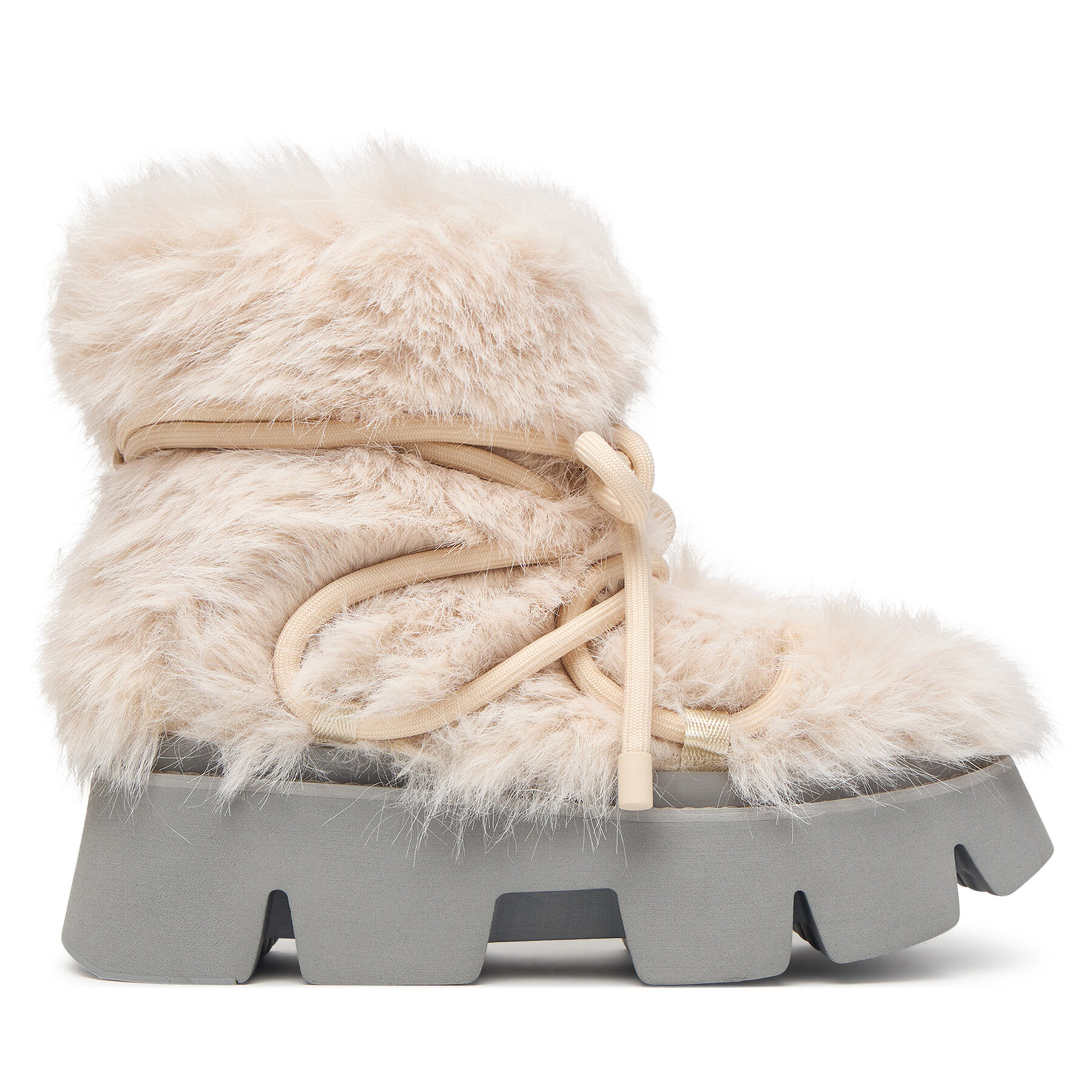 Škornji za sneg United Nude Stomper Fur Boot 11048828120 Kremna