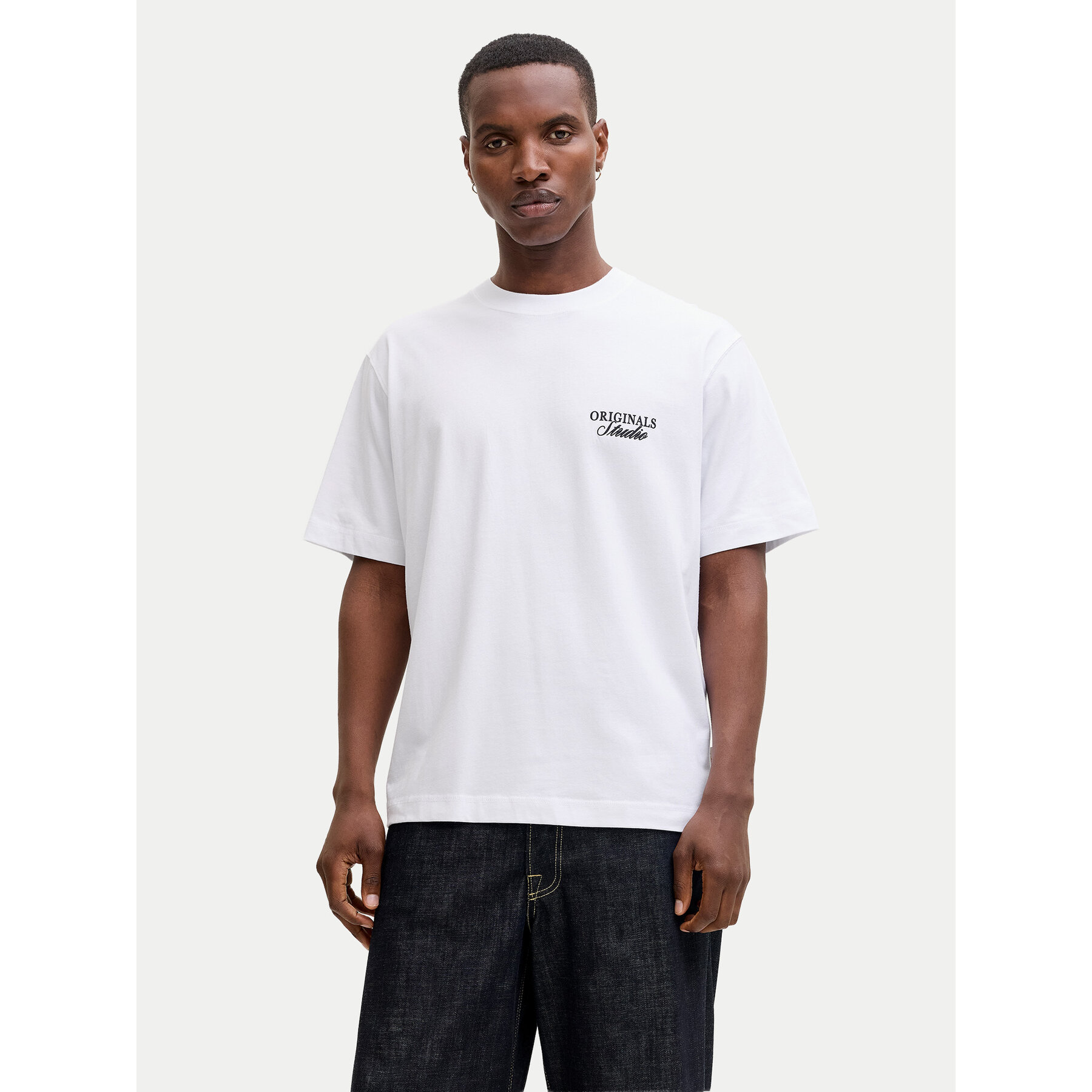 Jack & Jones T-Shirt Norrebro Typo 12282898 Weiß Regular Fit
