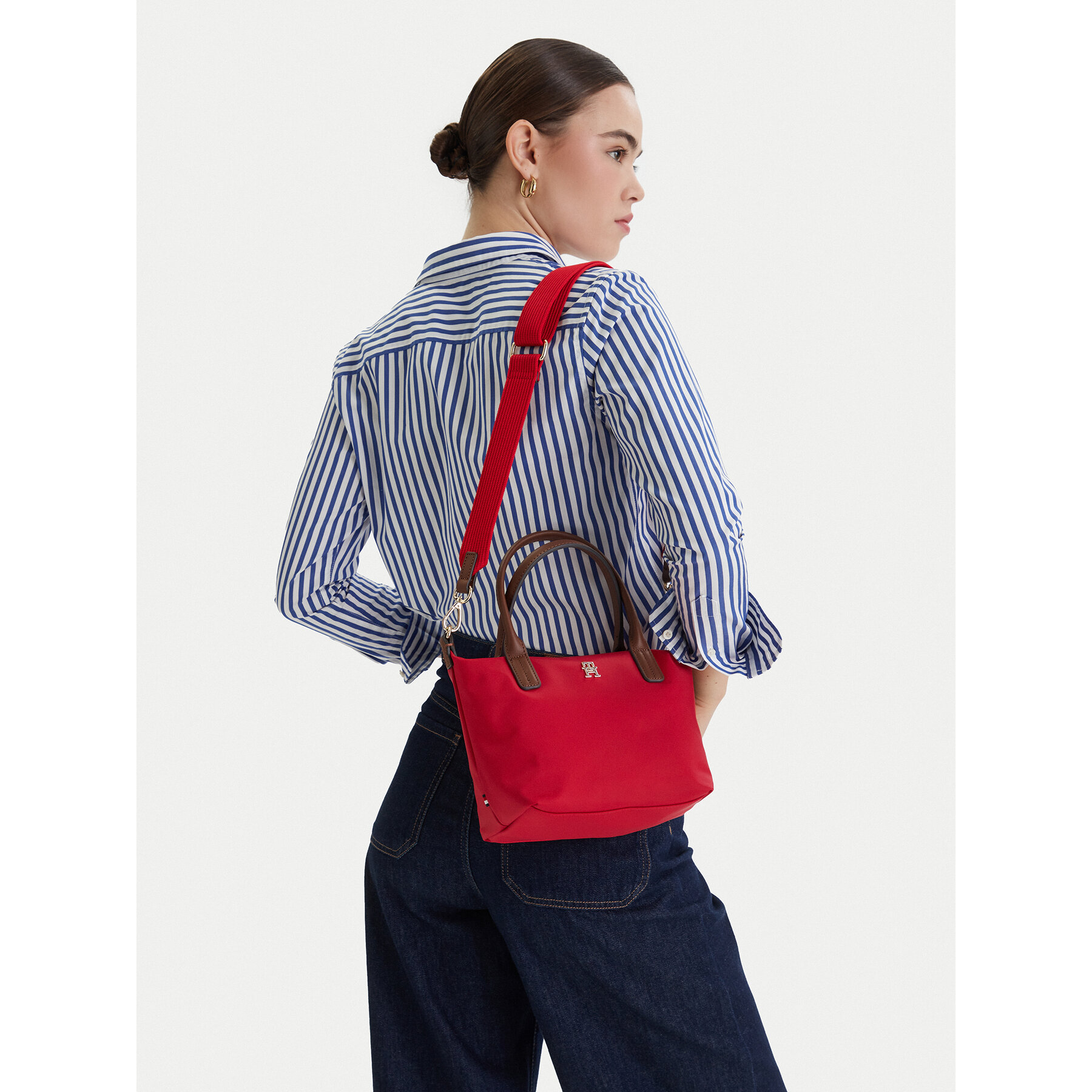Geantă Tommy Hilfiger Popette Mini Tote AW0AW17709 Roșu