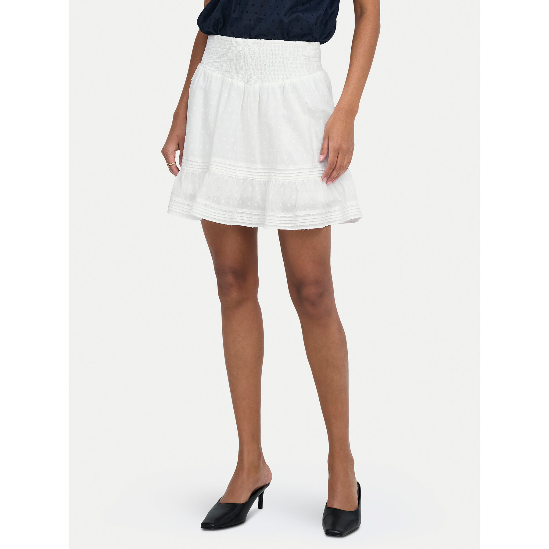 Only Minirock Katti 15376205 Weiß Regular Fit