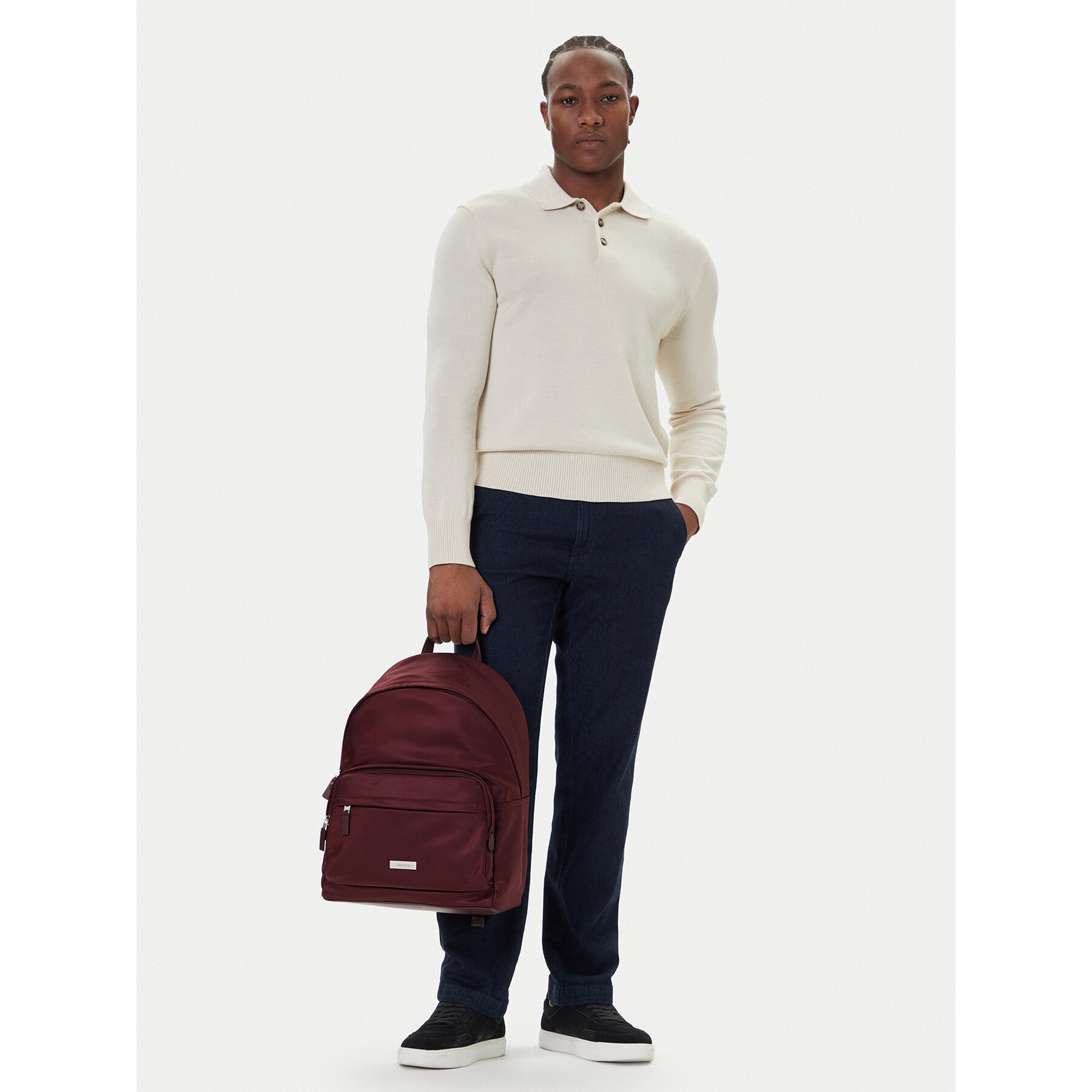 Batoh Calvin Klein Sleek Round LV04D3143G Bordó