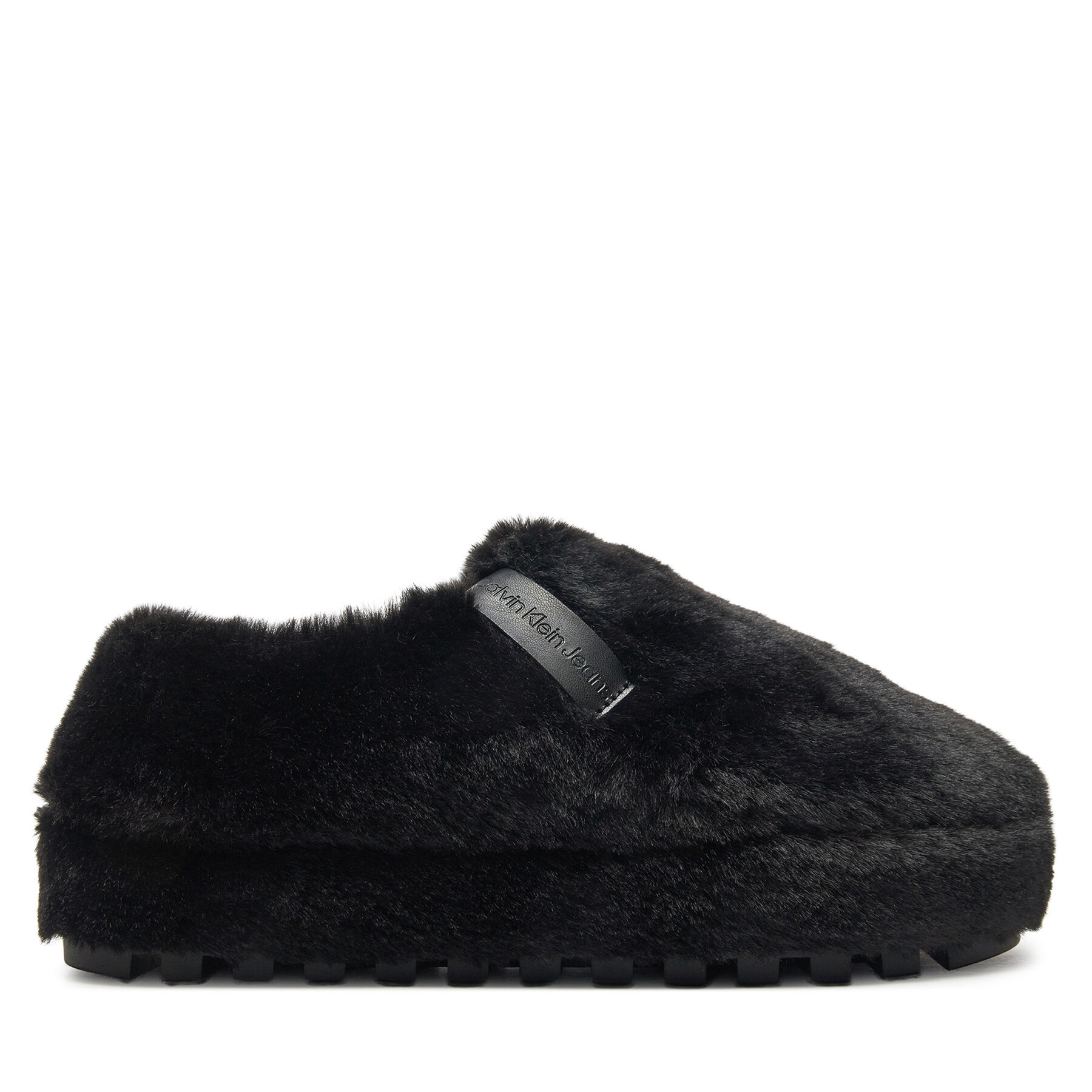 Copati Calvin Klein Jeans Home Anke Slipper Wn Fur YW0YW01596 Črna