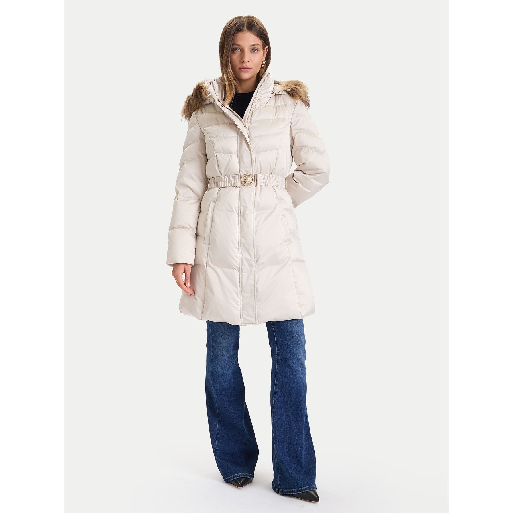 Guess Daunenjacke W5BL30 W2802 Écru Regular Fit