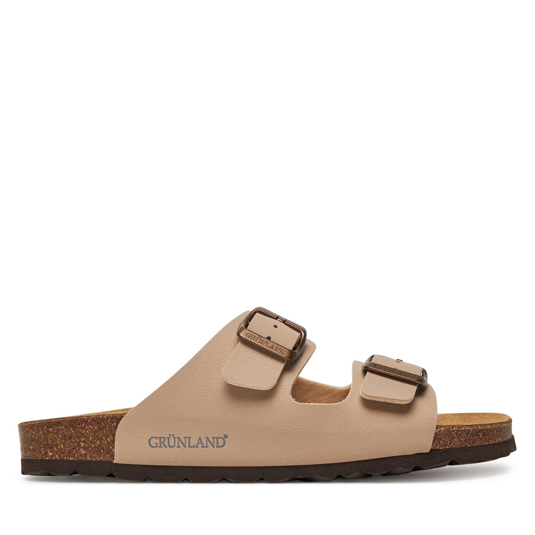 Damen Pantoletten Grünland, Schuhgröße 39, Beige, Sara CB1557