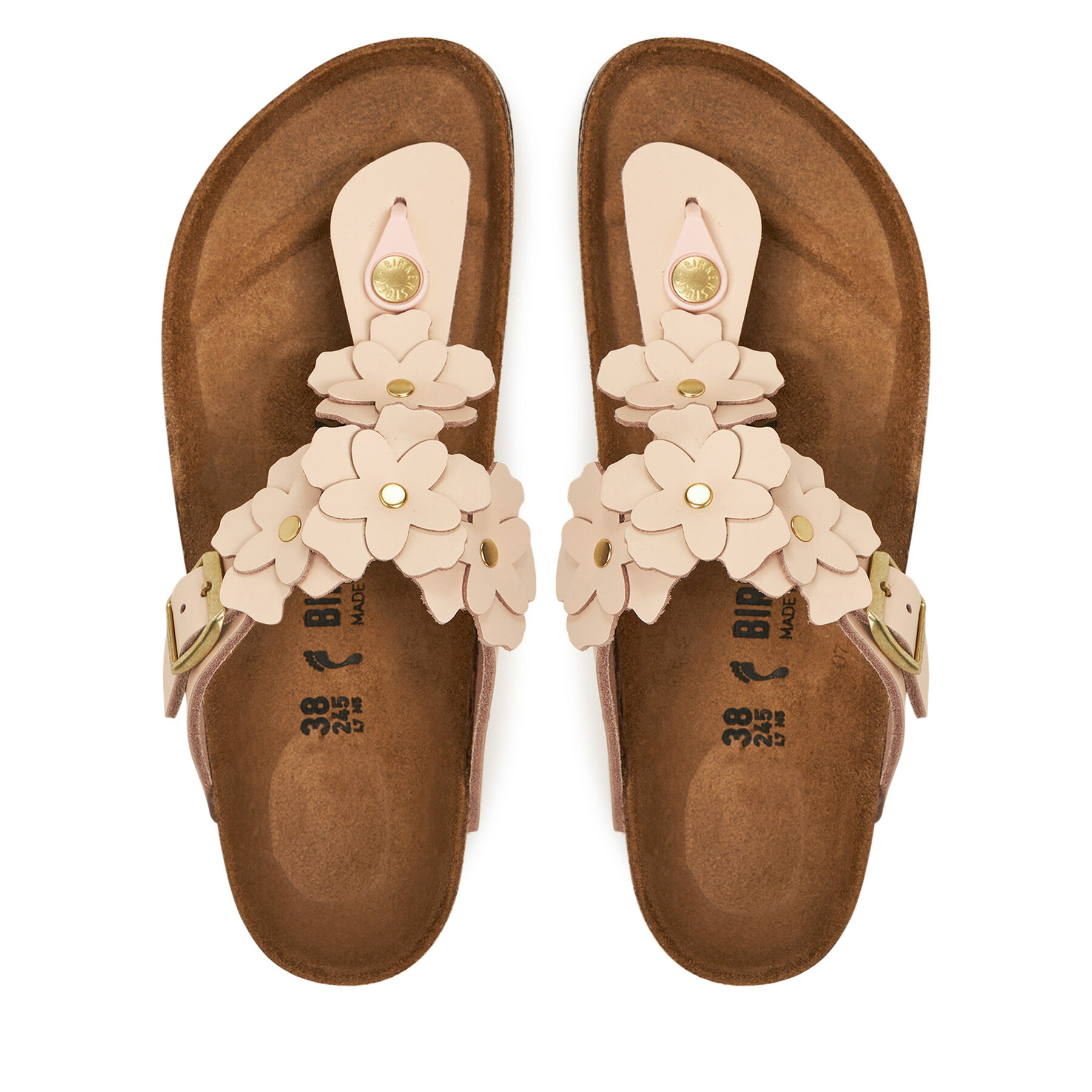 Flip-flops Birkenstock Gizeh Flowers 1029304 Rózsaszín