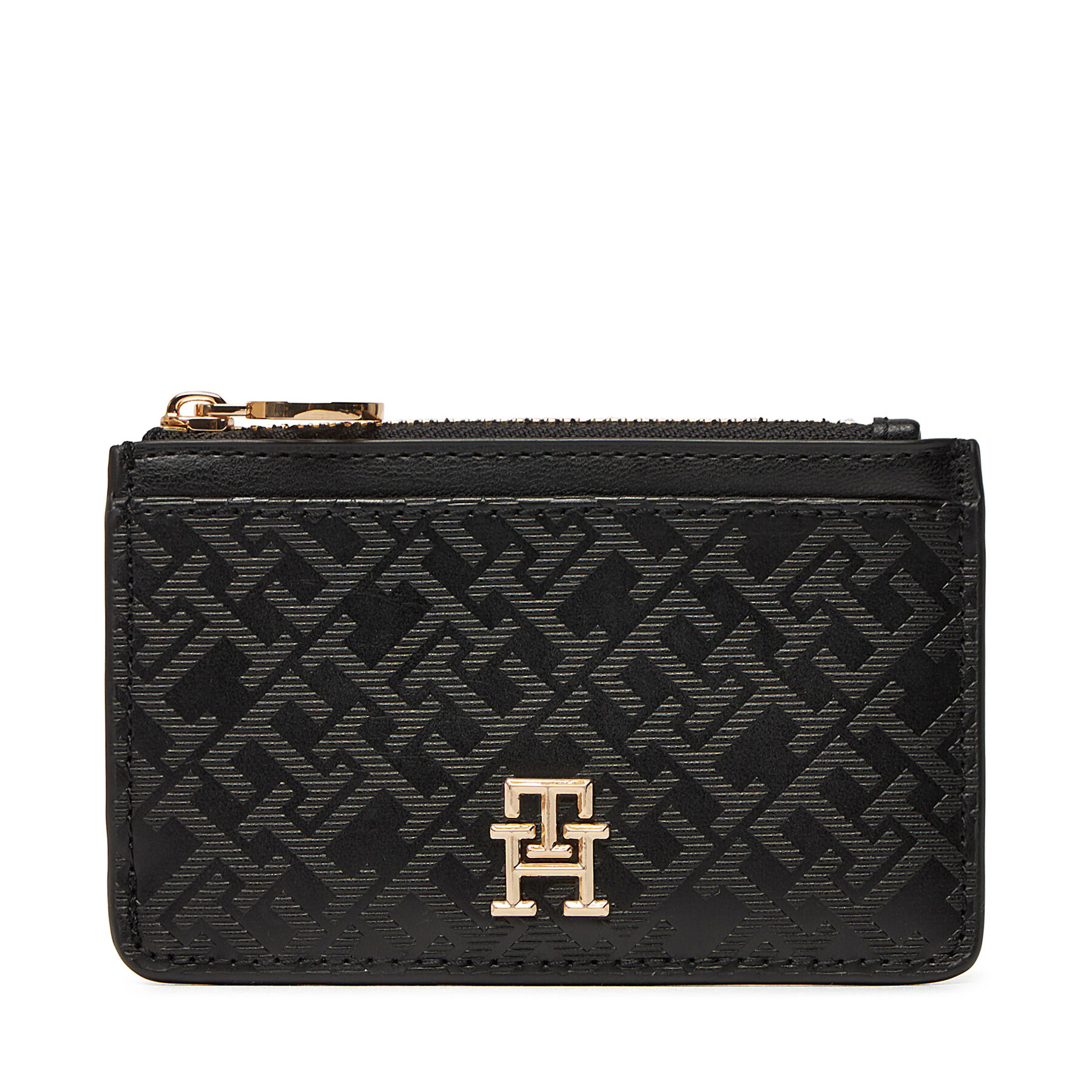 Etui na karty kredytowe Tommy Hilfiger Czarny Th Distinct Long Cc Holder Mono AW0AW17401