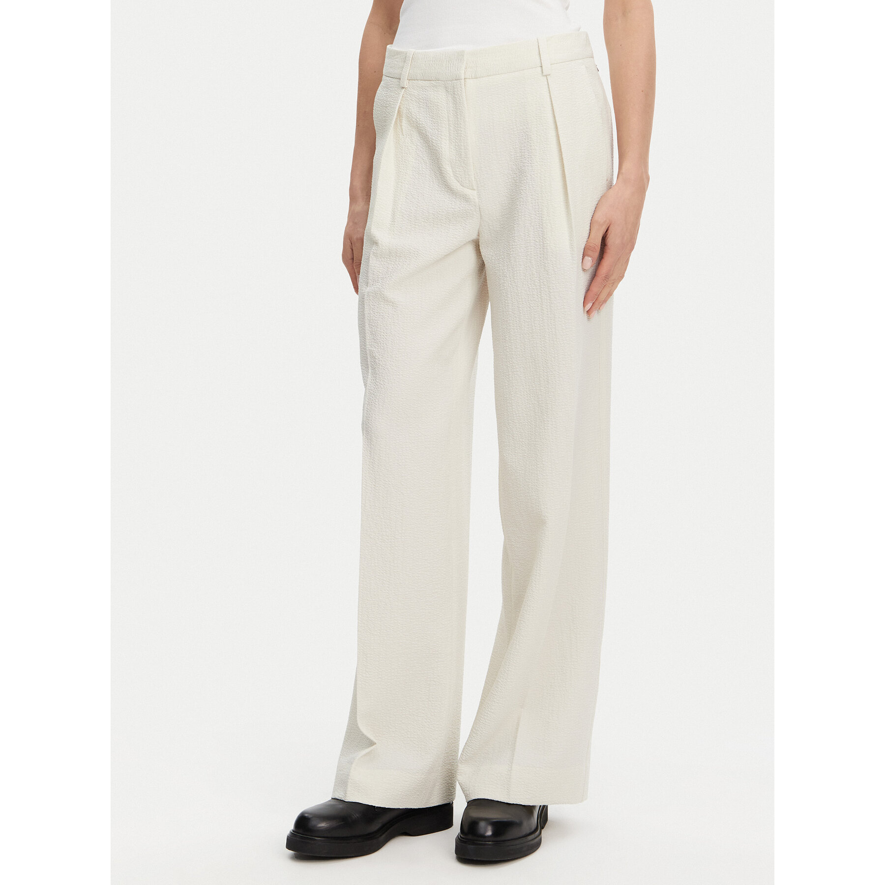 Calvin Klein Palazzohose K20K208217 Beige Wide Leg