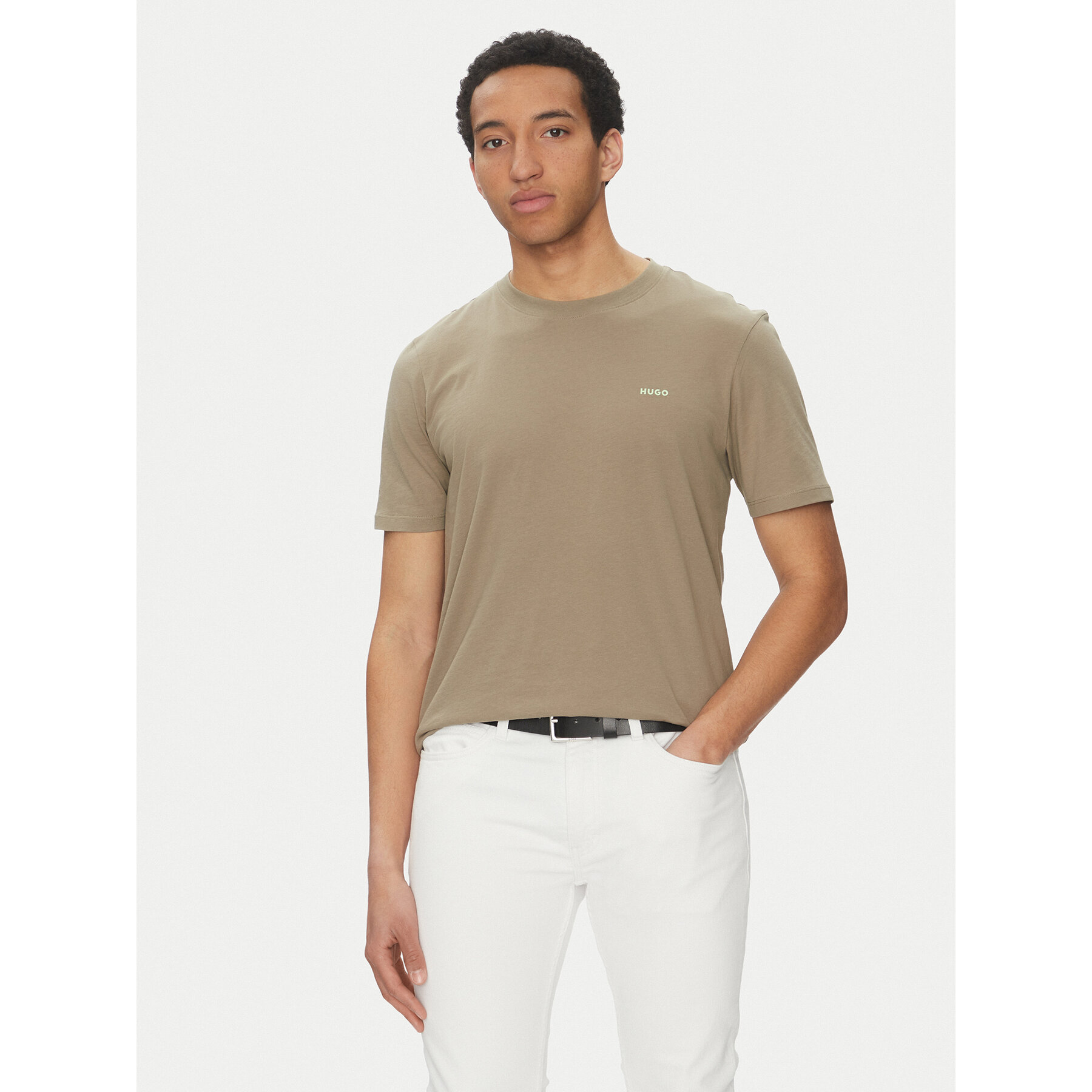 HUGO T-shirt Dero222 50466158 Bež Regular Fit