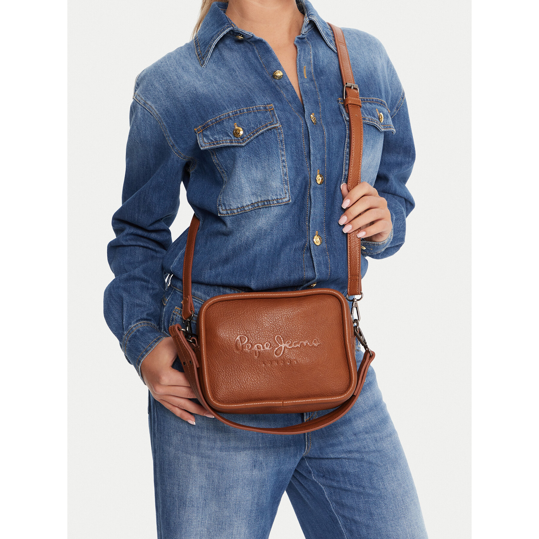 Дамска чанта Pepe Jeans Bassy Code PL0300004 Кафяв