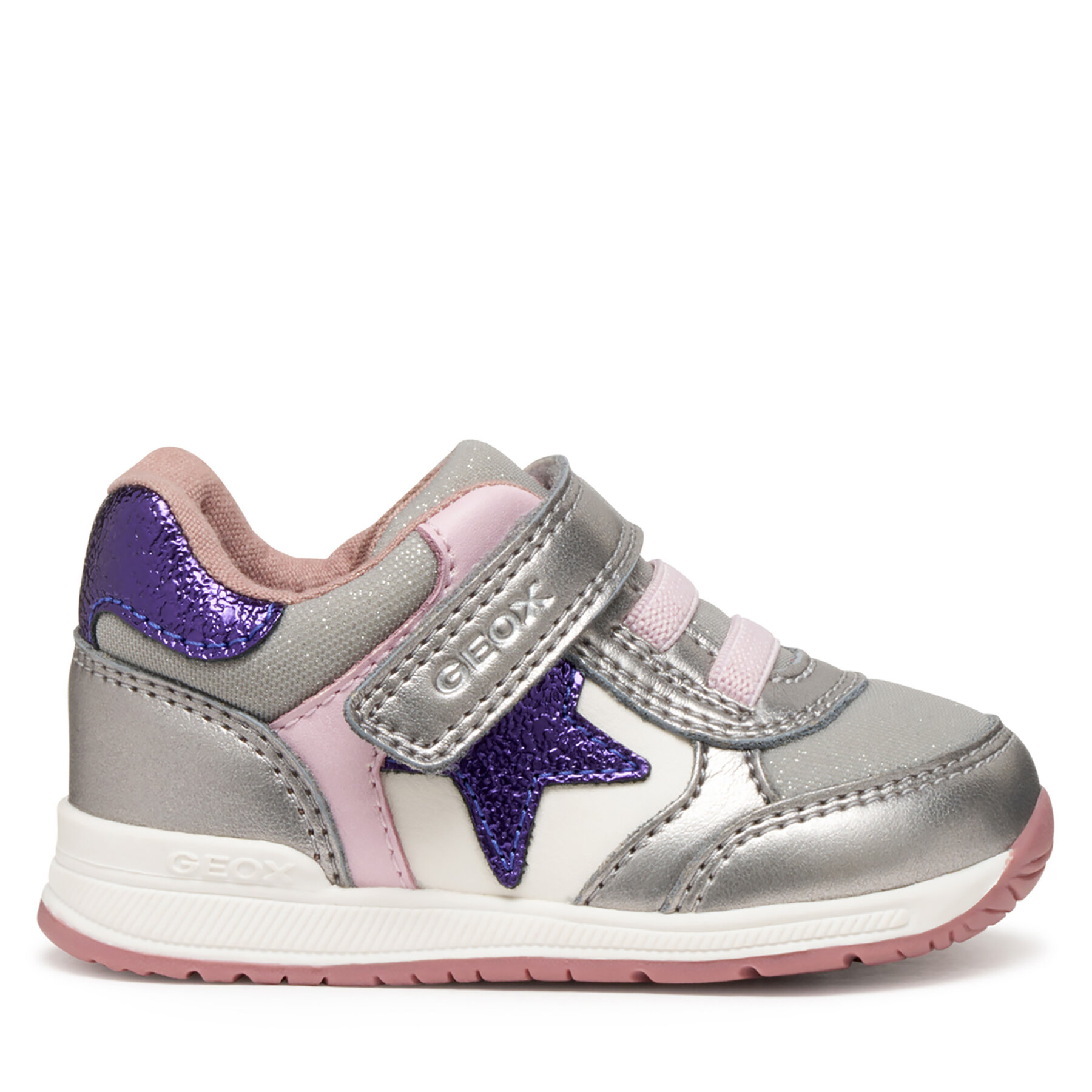 Geox Female Stříbrná Sneakersy B Rishon B560la 0Ajas C1ag8