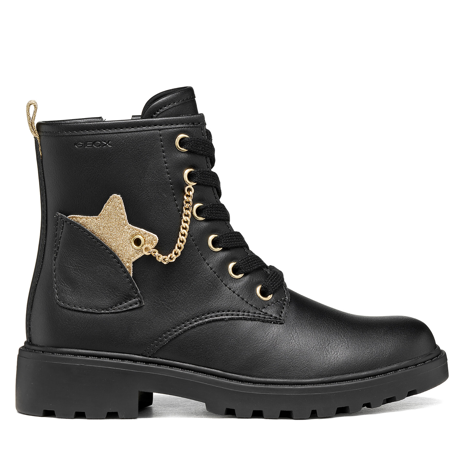 Šnurovacia obuv Geox J Casey Girl J6620G 000BC C9258 S Čierna