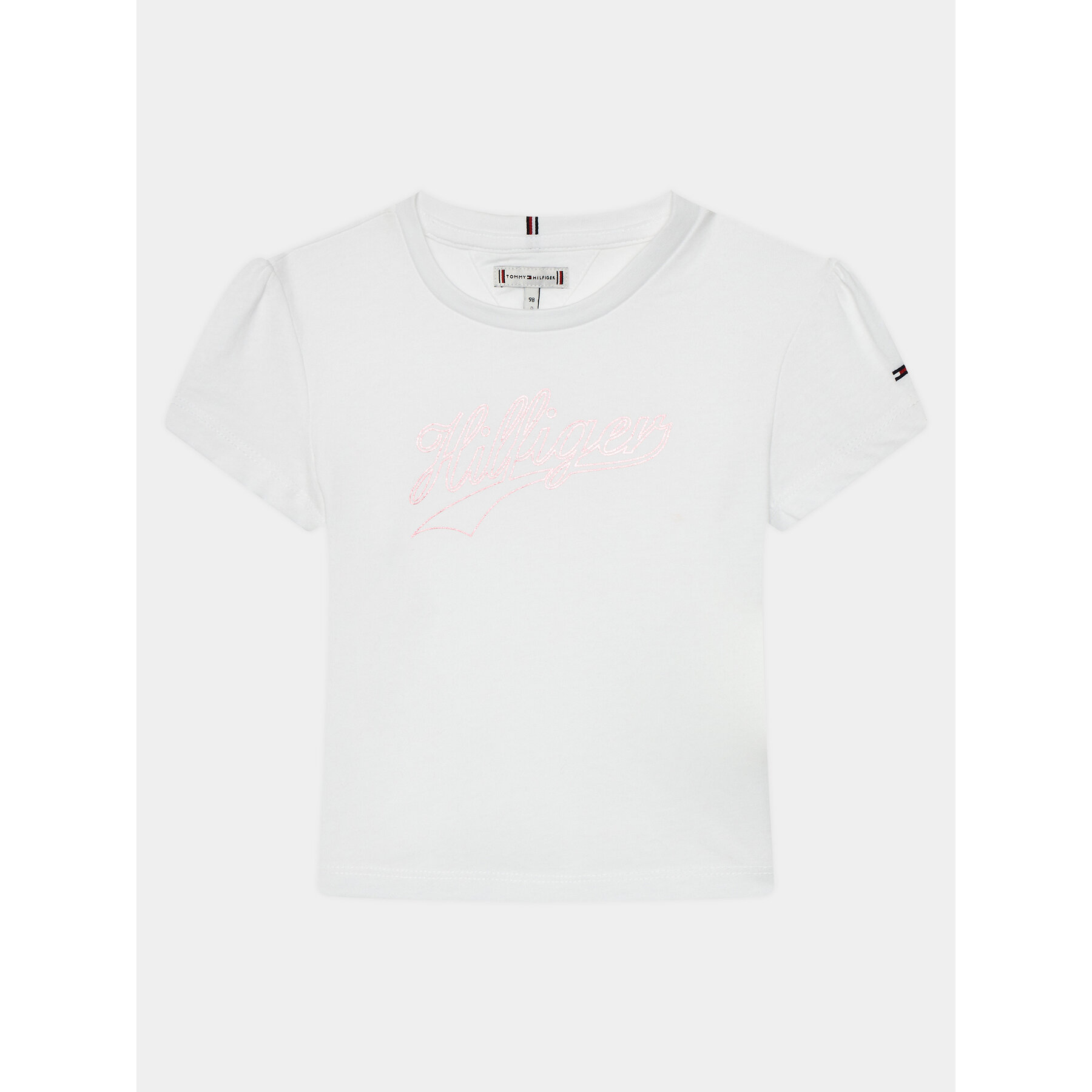 Tommy Hilfiger T-Shirt Hilfiger Script Tee S/S KG0KG07714 Λευκό Regular Fit