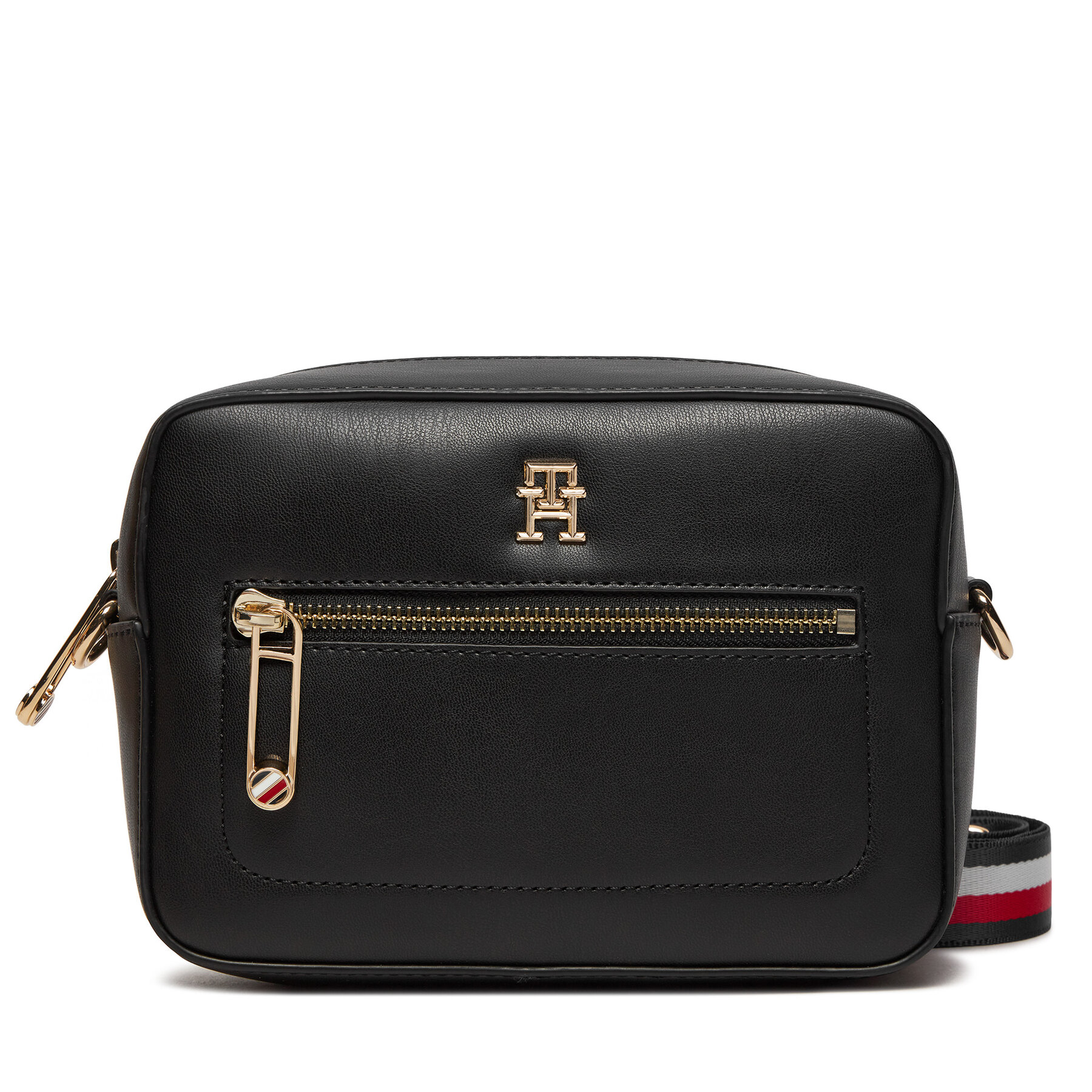 Sac à main Tommy Hilfiger Iconic Tommy Camera Bag Corp AW0AW15864 Noir